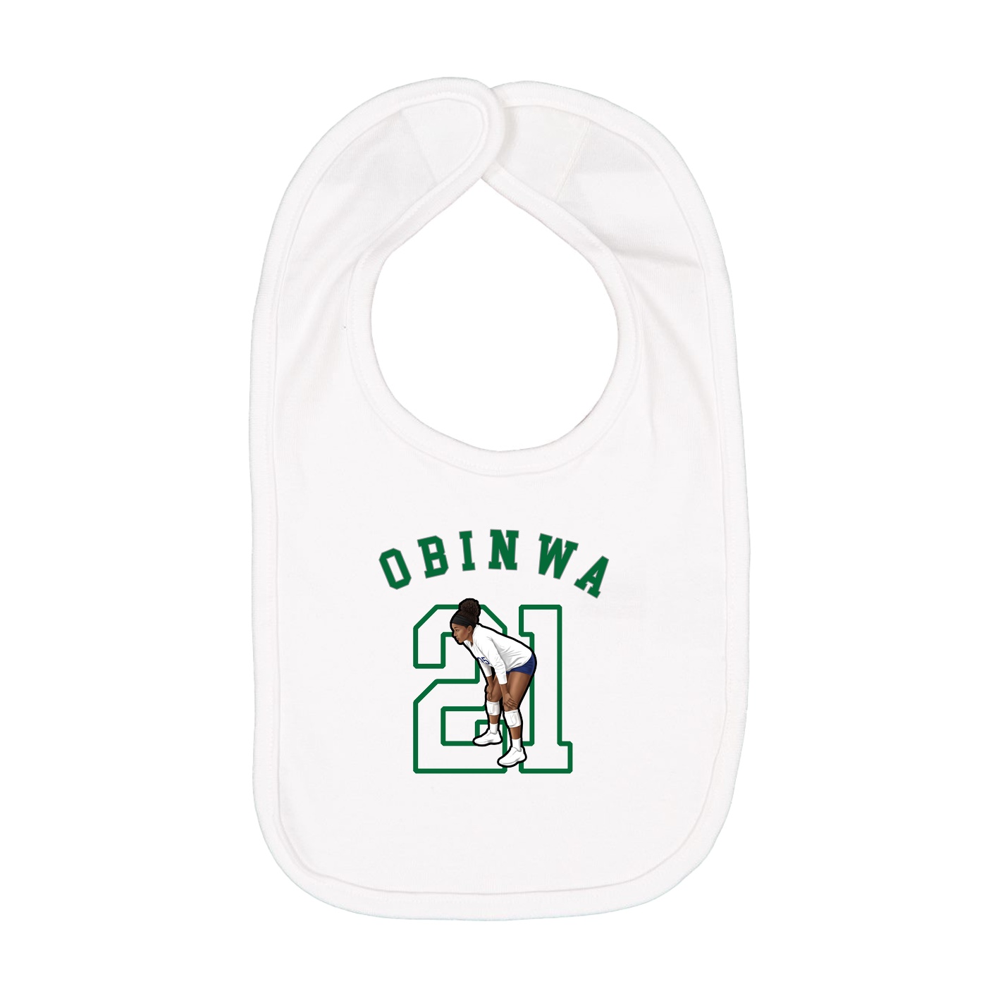Infant Bib — Shirsey Arch in White