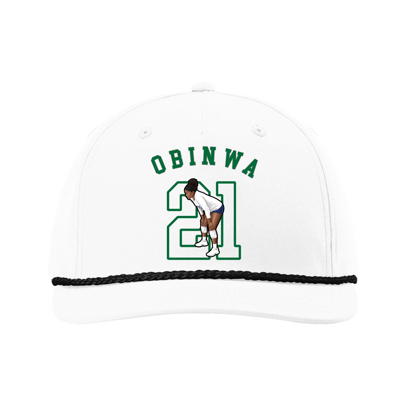 Five-Panel Classic Rope Cap — Shirsey Arch in White
