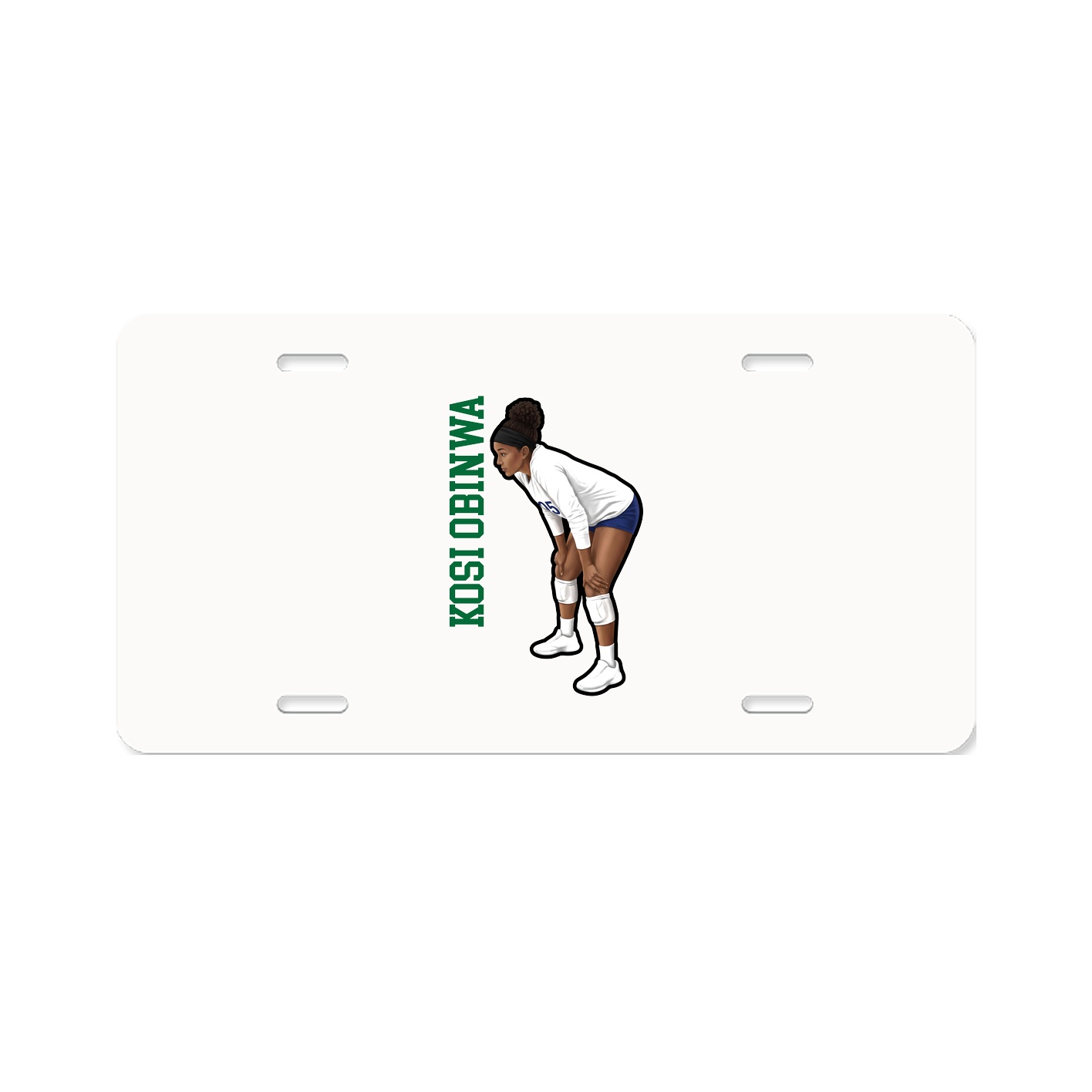 License Plate — Name Vertical in Classic