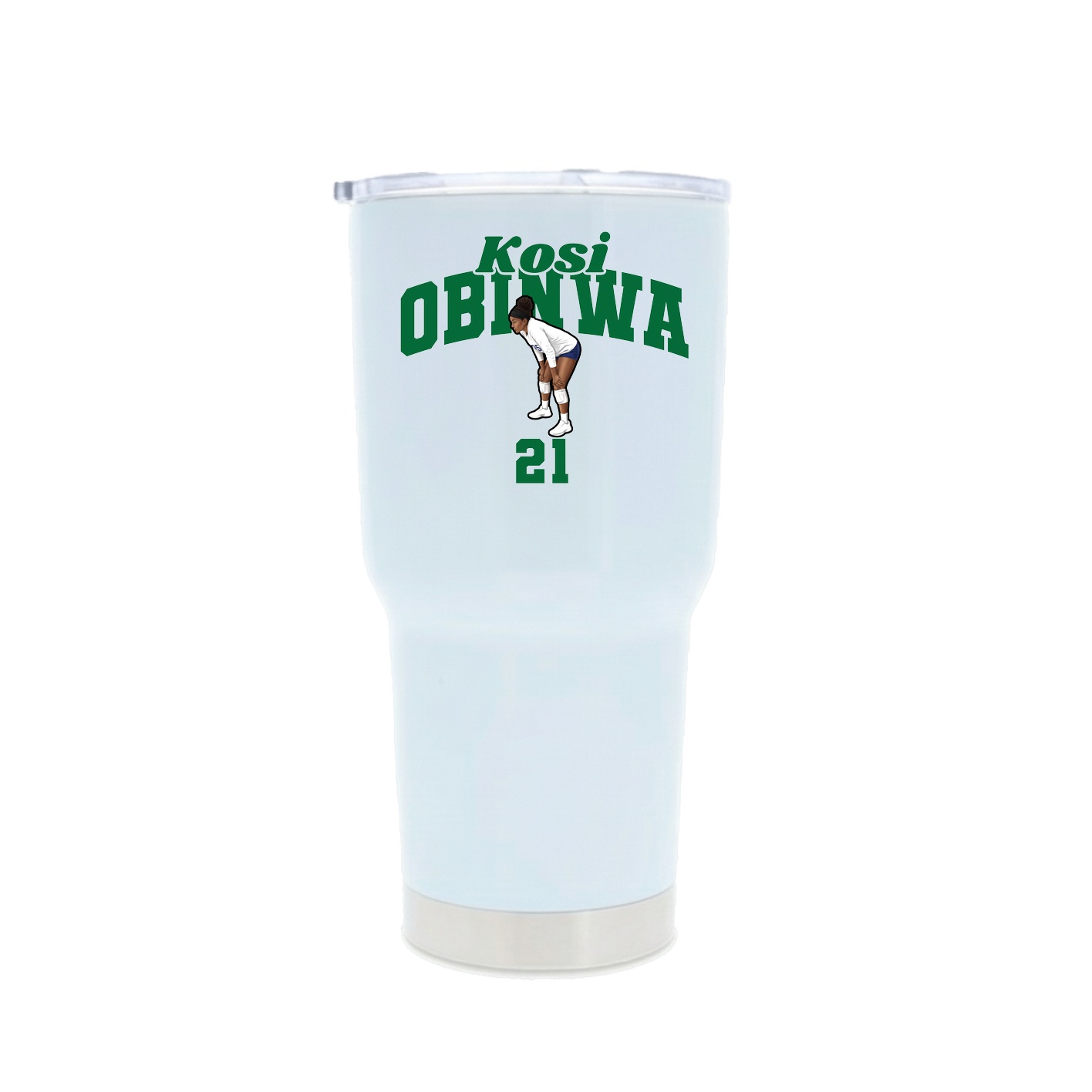 30oz Stainless Steel Tumbler — Signature Arch in White