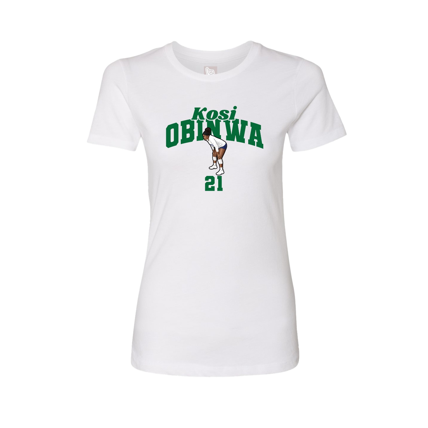 Fitted Women's Tee — Signature Arch in White
