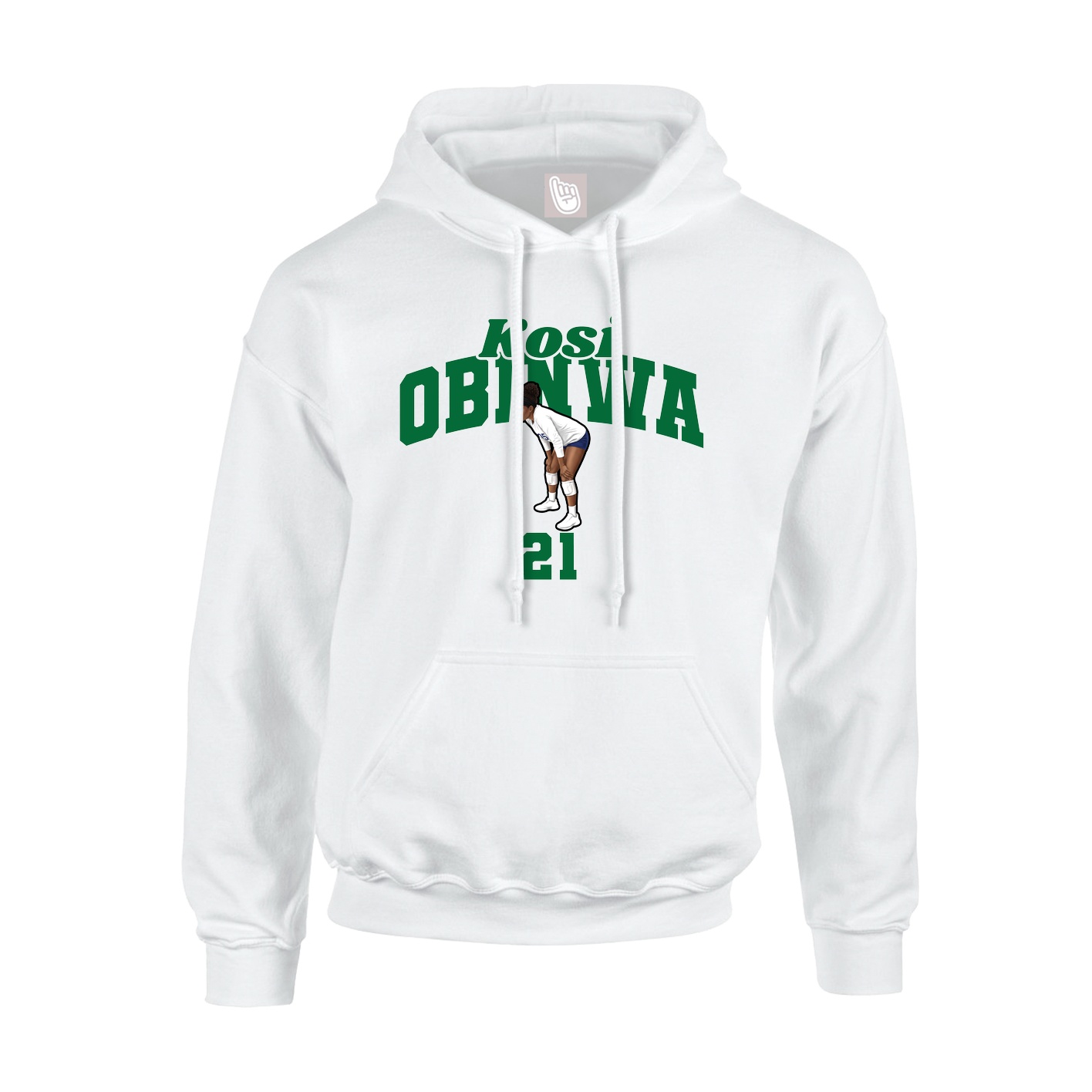 Youth Hoodie — Signature Arch in White
