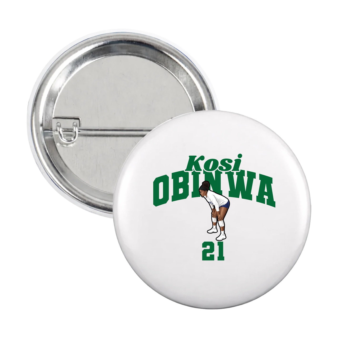 Game Day Button — Signature Arch in White