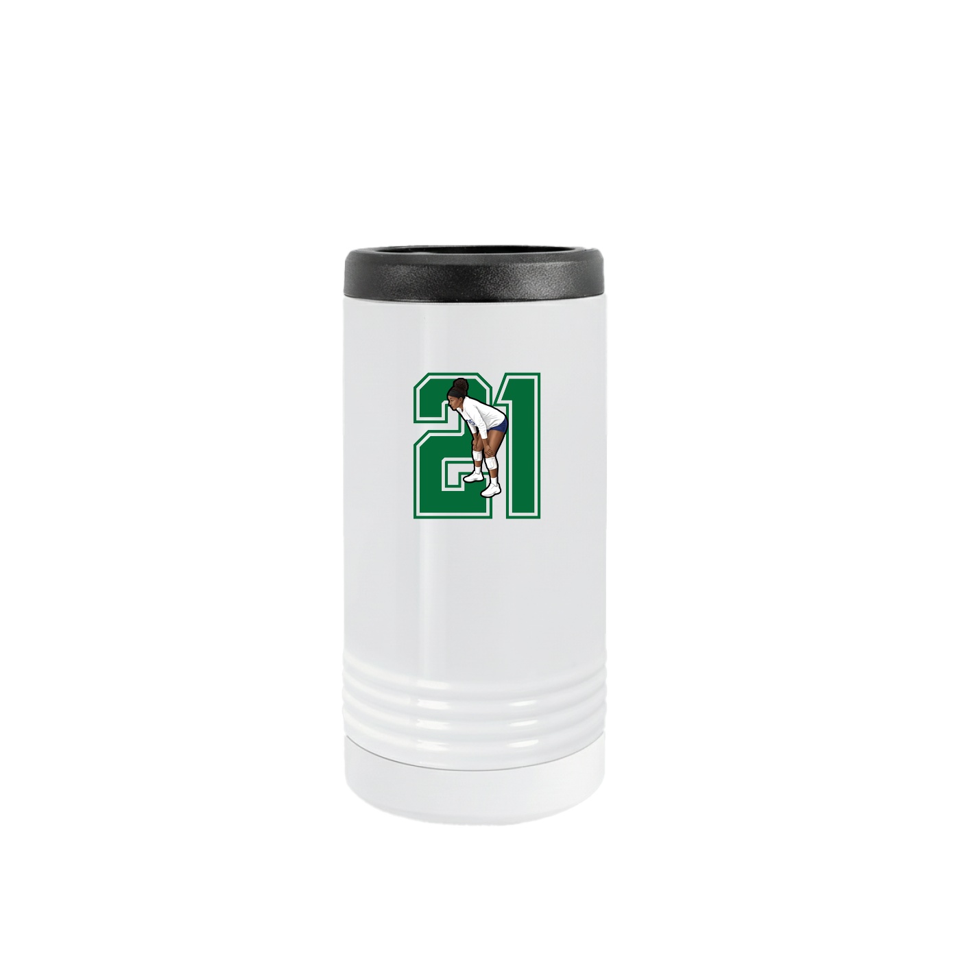 Slim Beverage Holder — Number in White
