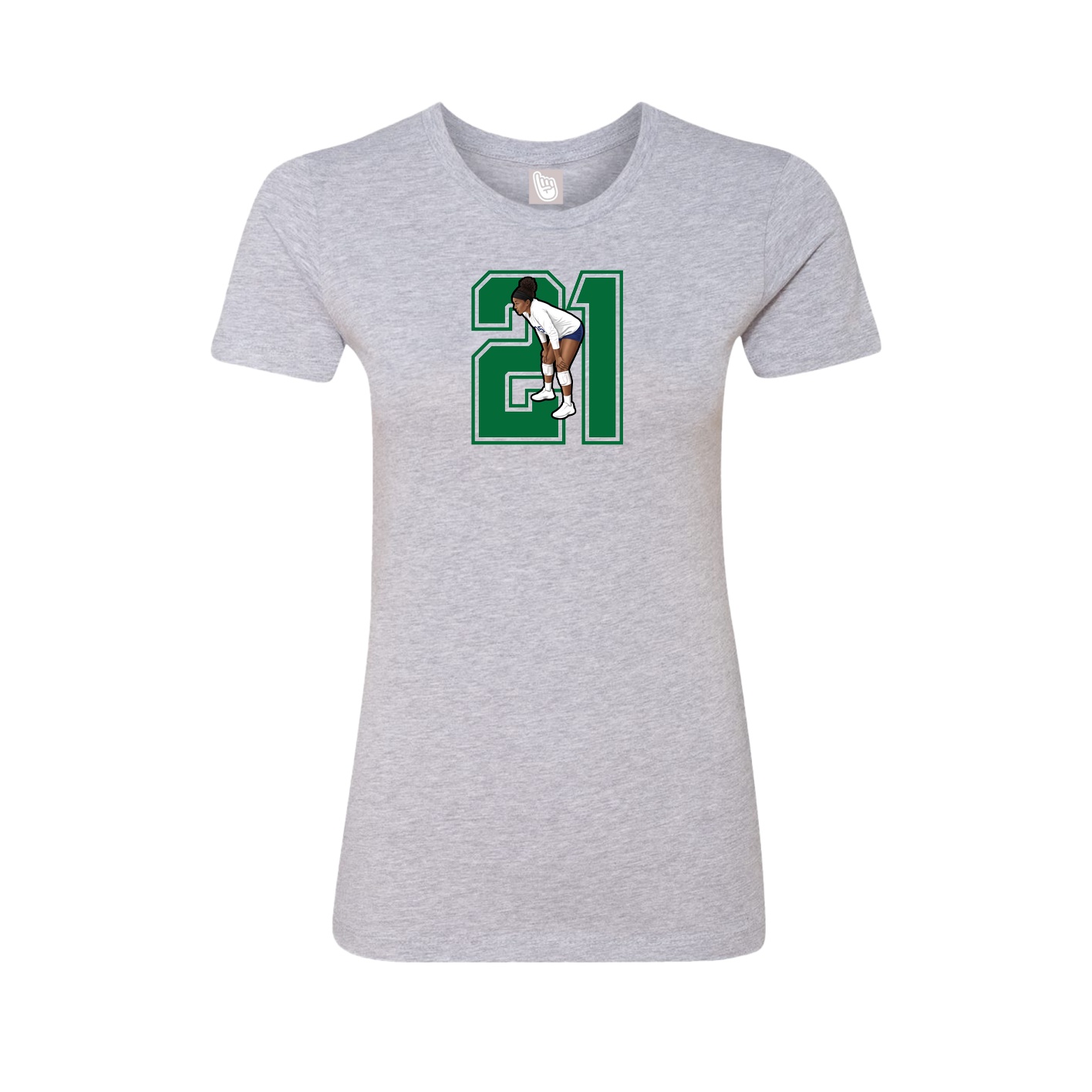 Womens Tee — Number in Grey