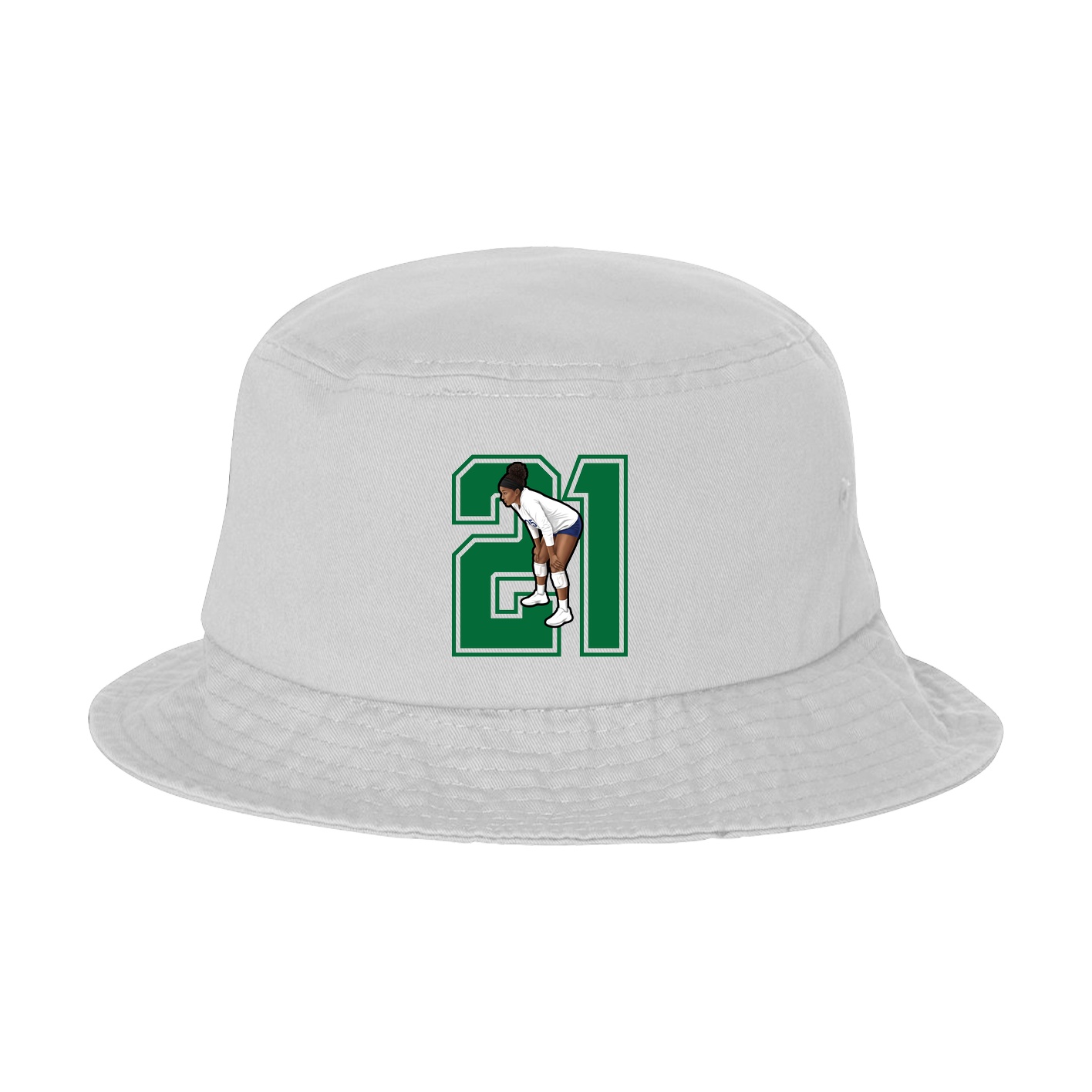 Bucket Cap — Number in White