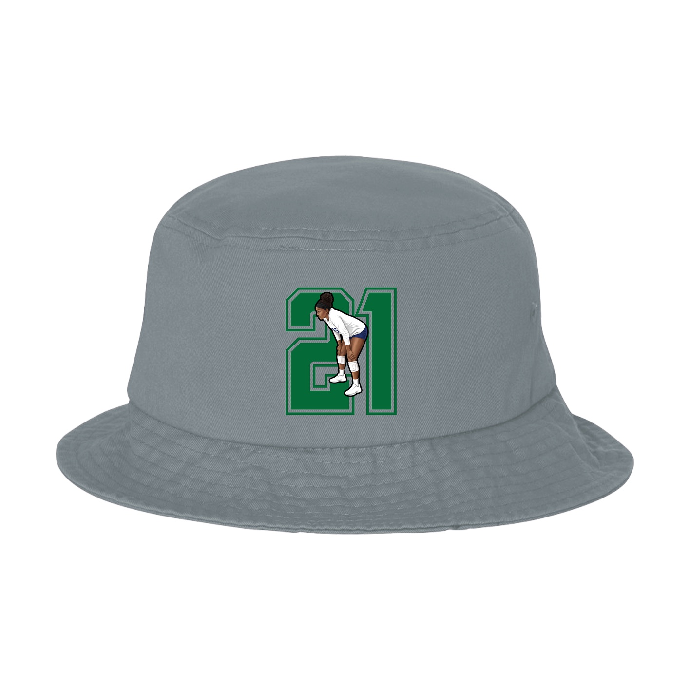 Bucket Cap — Number in Grey