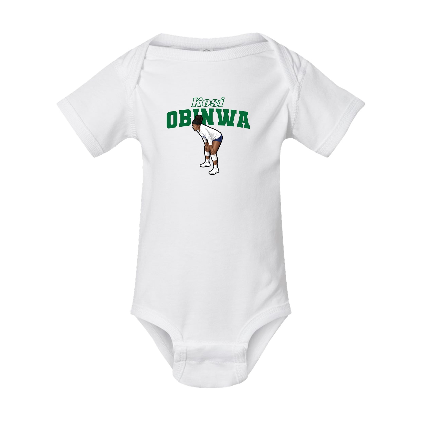 Baby Onesie — Name Arch in White