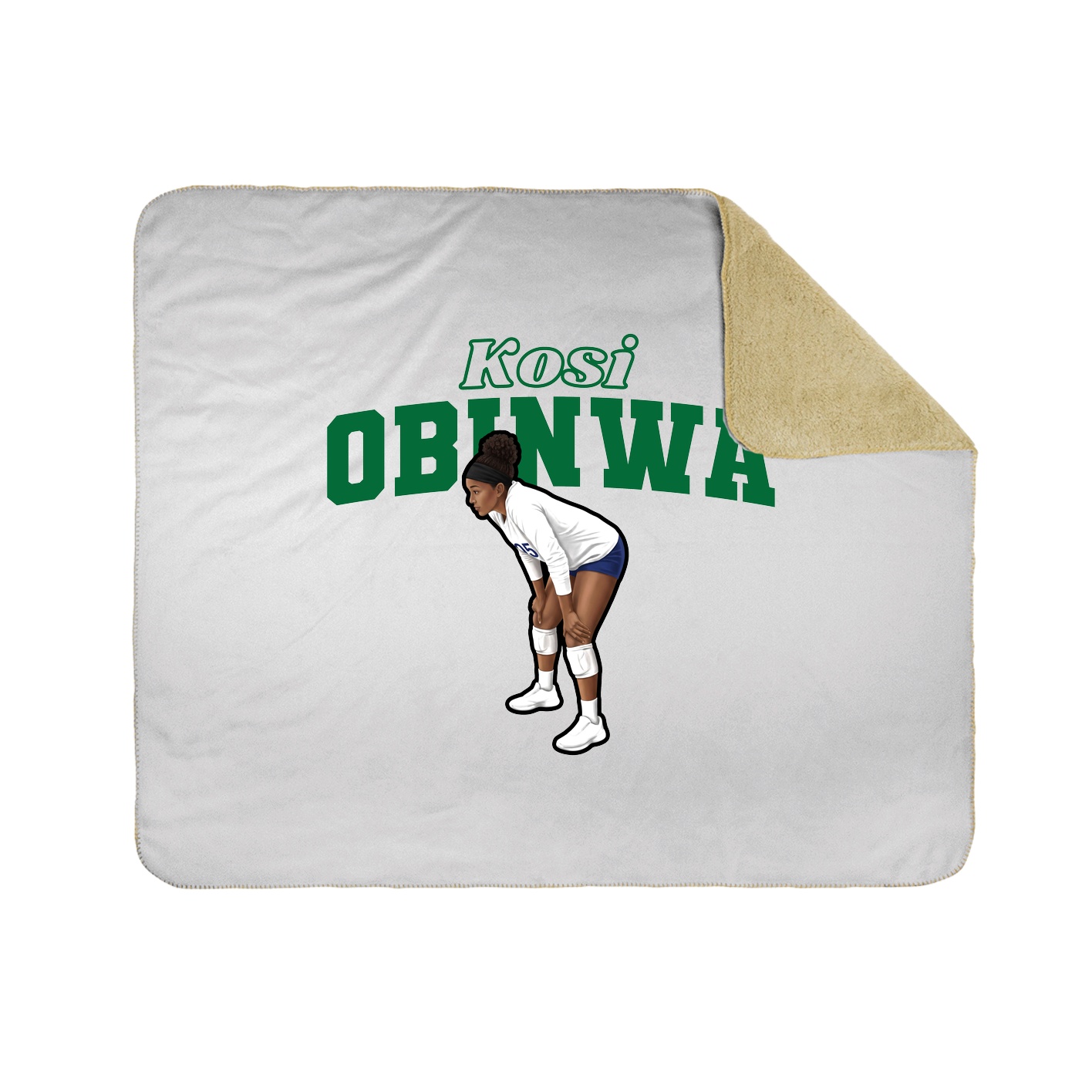 Throw Blanket — Name Arch in White