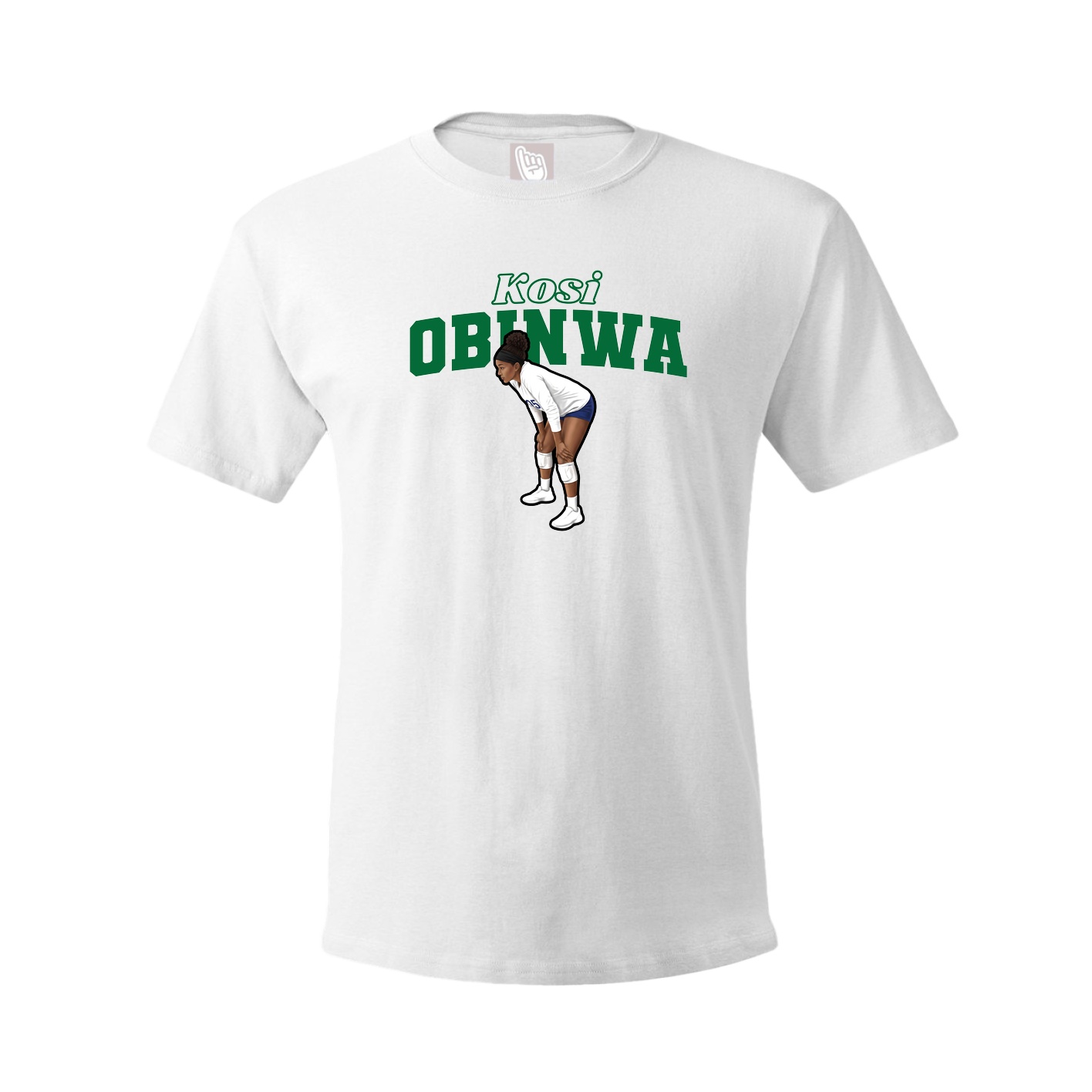 Youth Tee — Name Arch in White