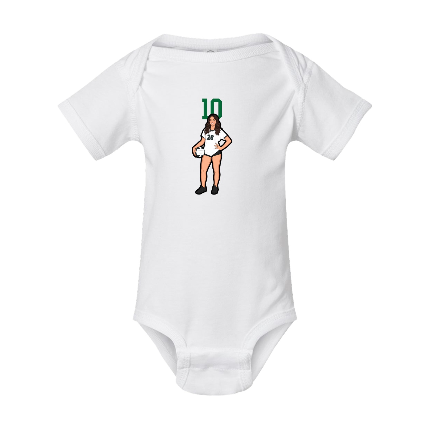 Baby Onesie — Number Top in White