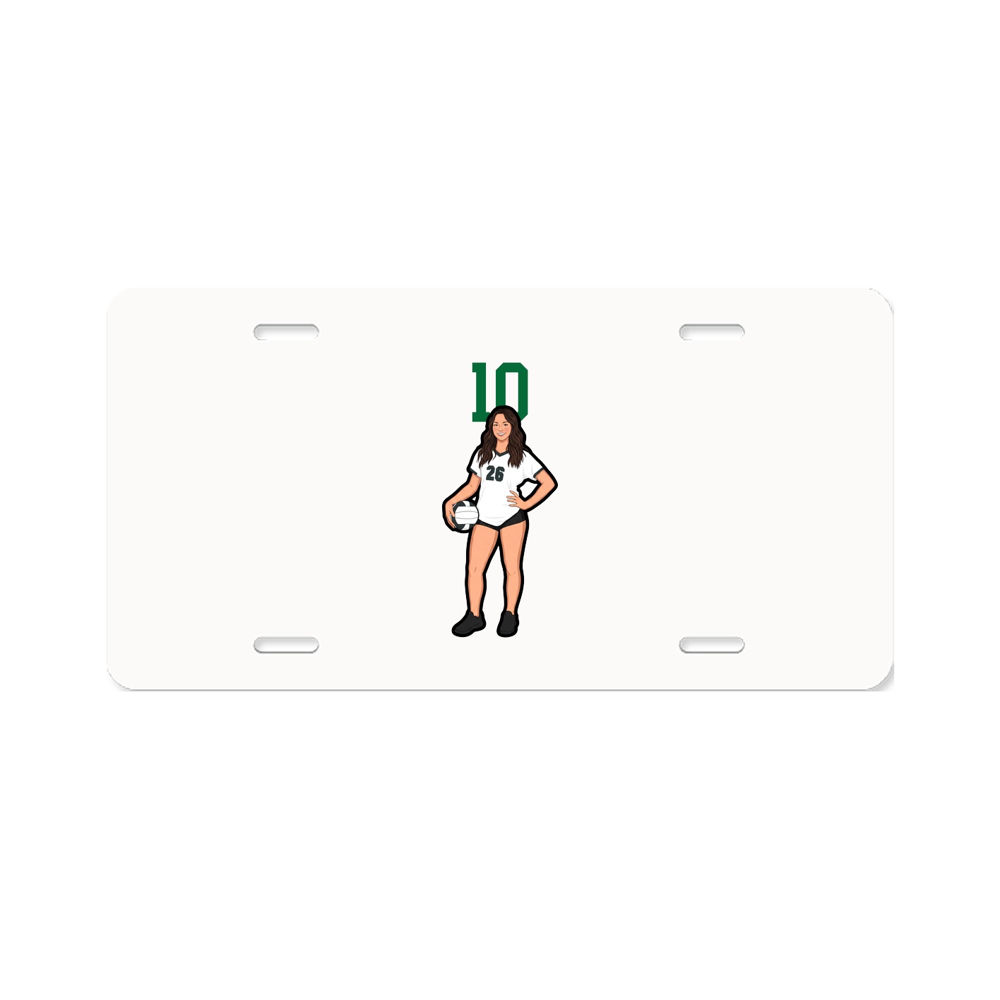License Plate — Number Top in Classic