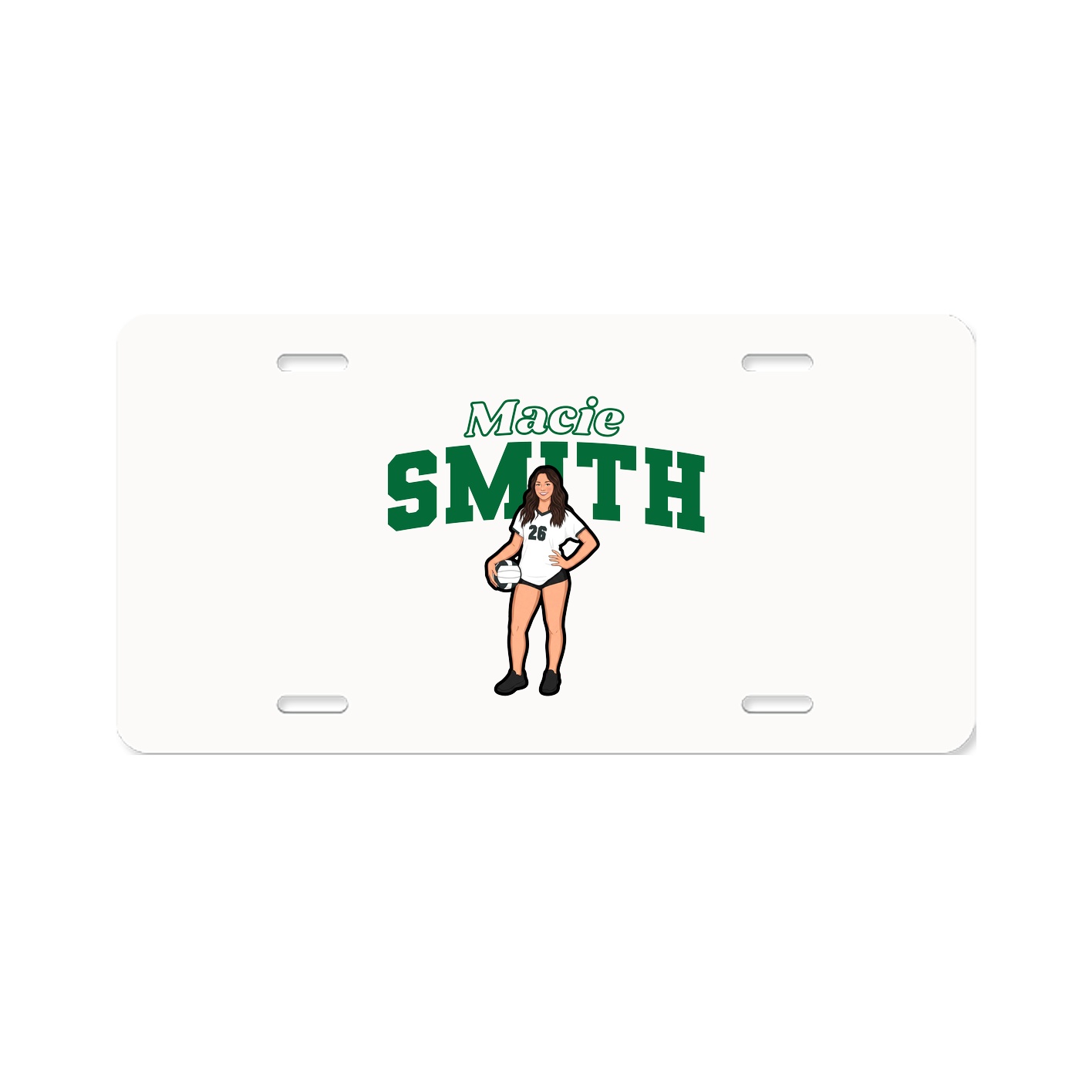 License Plate — Name Arch in Classic
