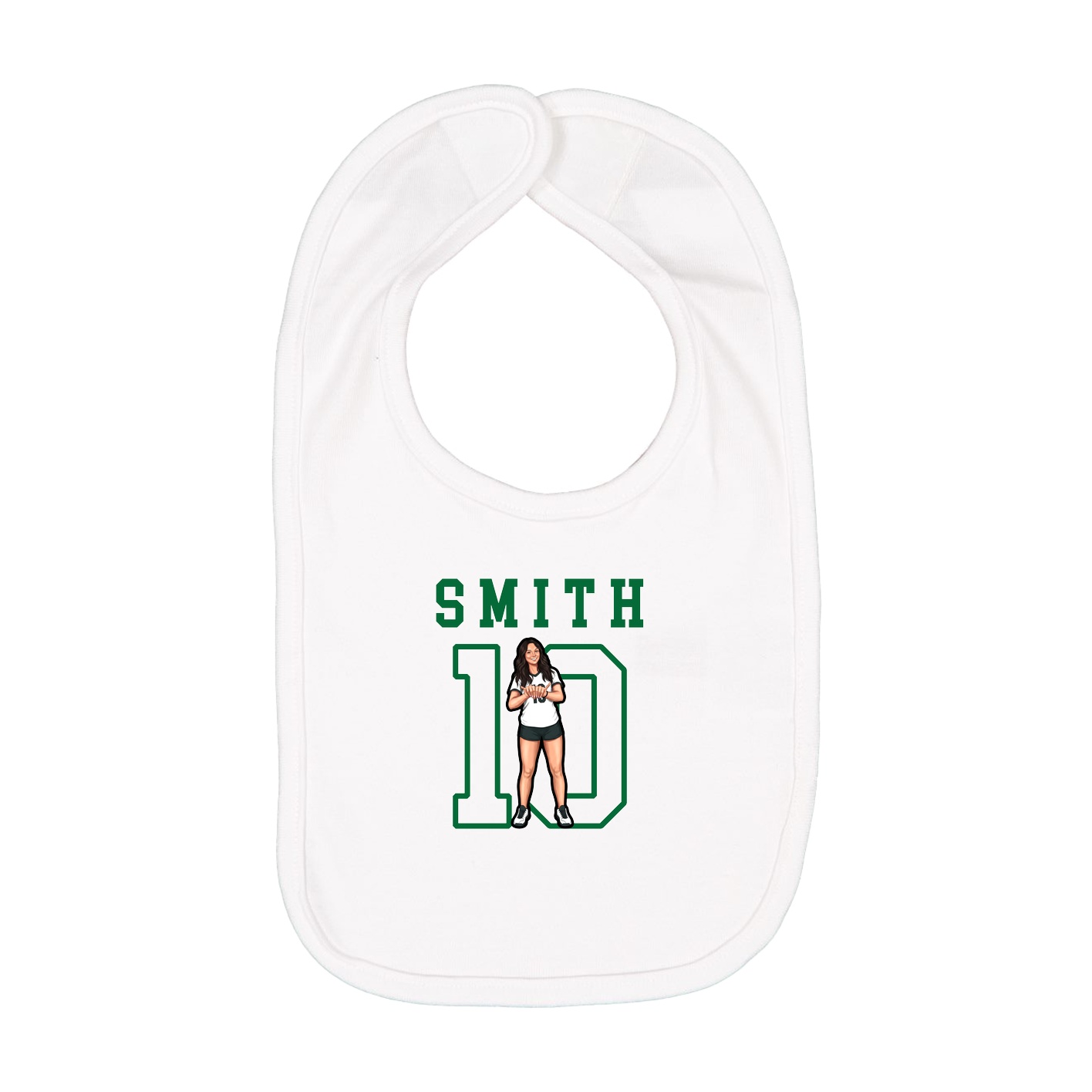 Infant Bib — Shirsey in White