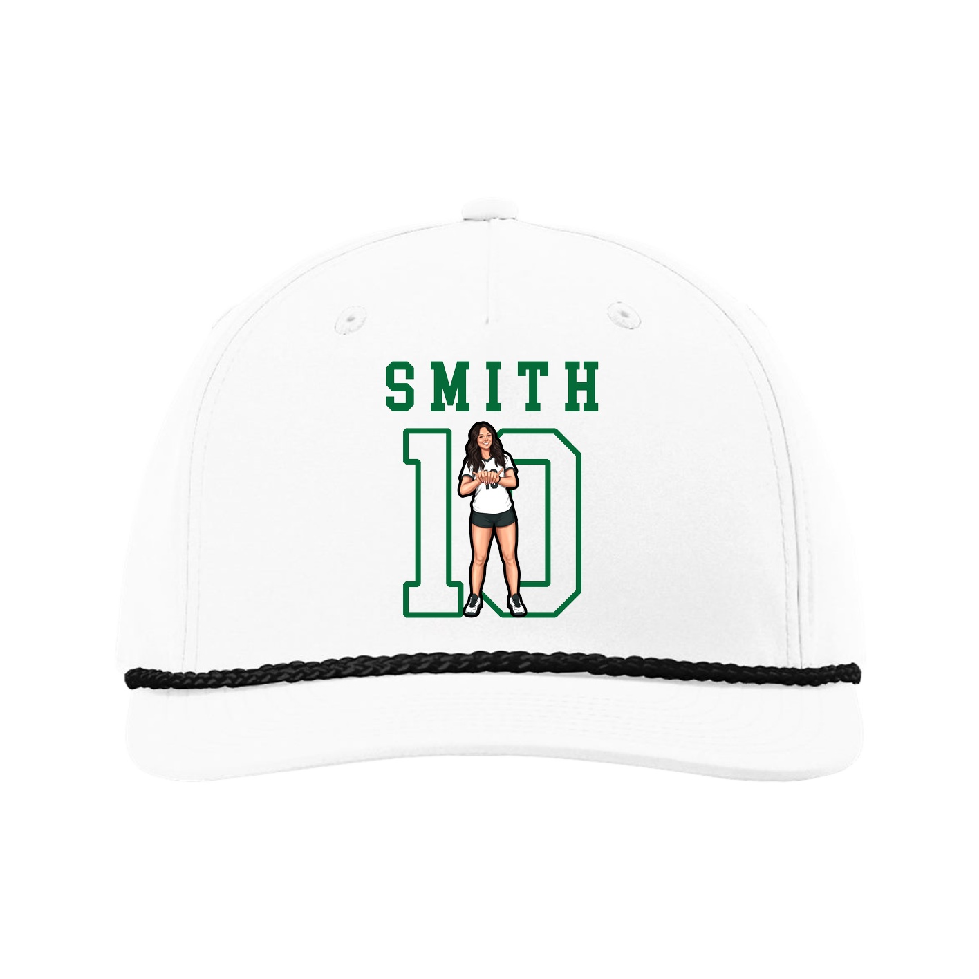 Five-Panel Classic Rope Cap — Shirsey in White