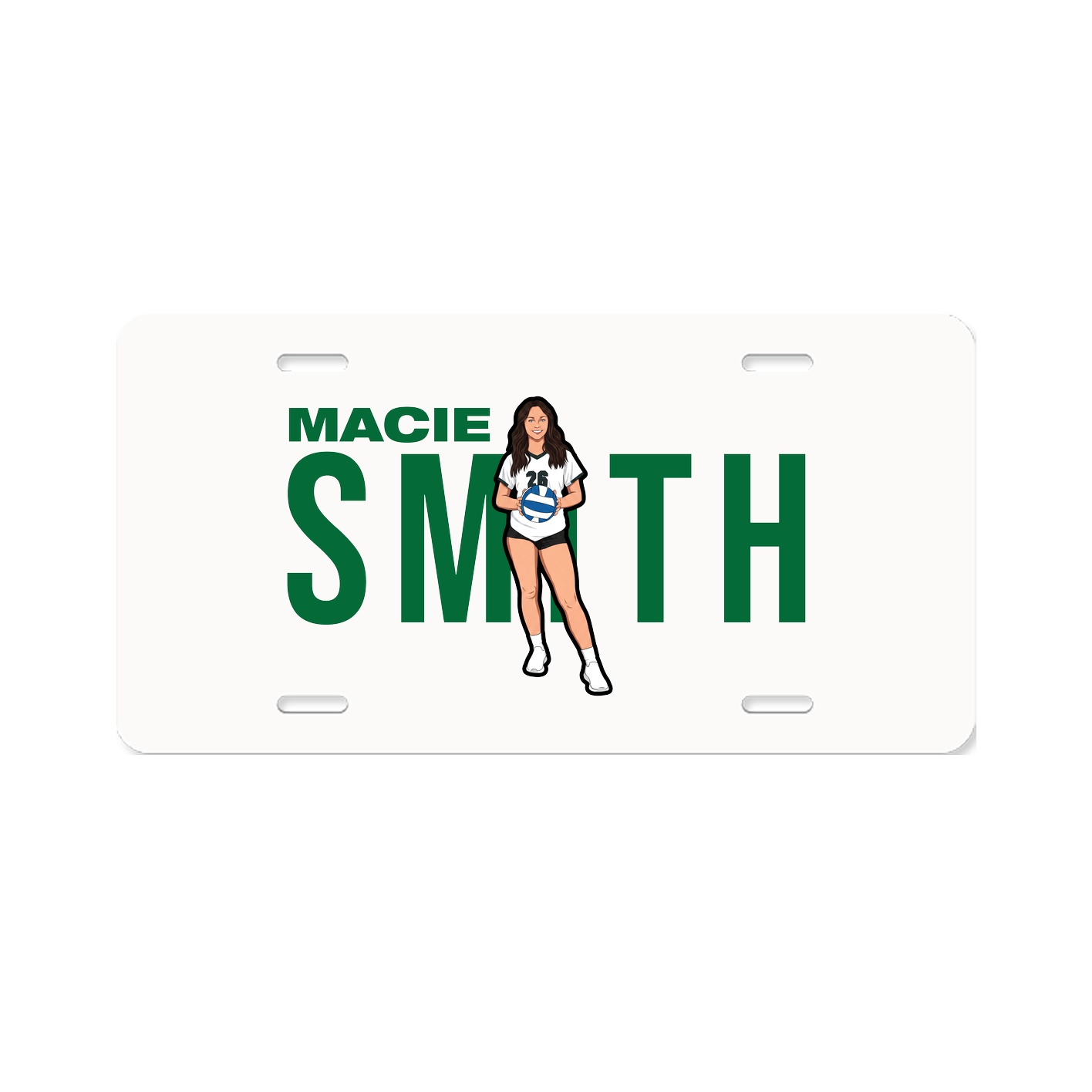 License Plate — Player Name in Classic