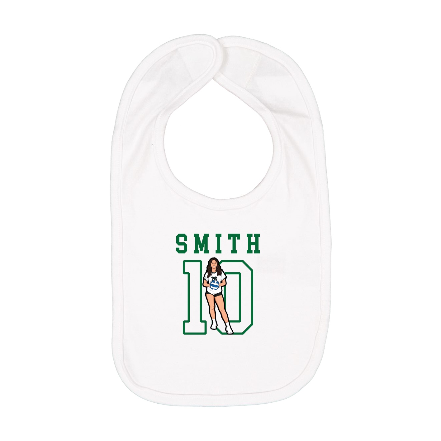 Infant Bib — Shirsey in White