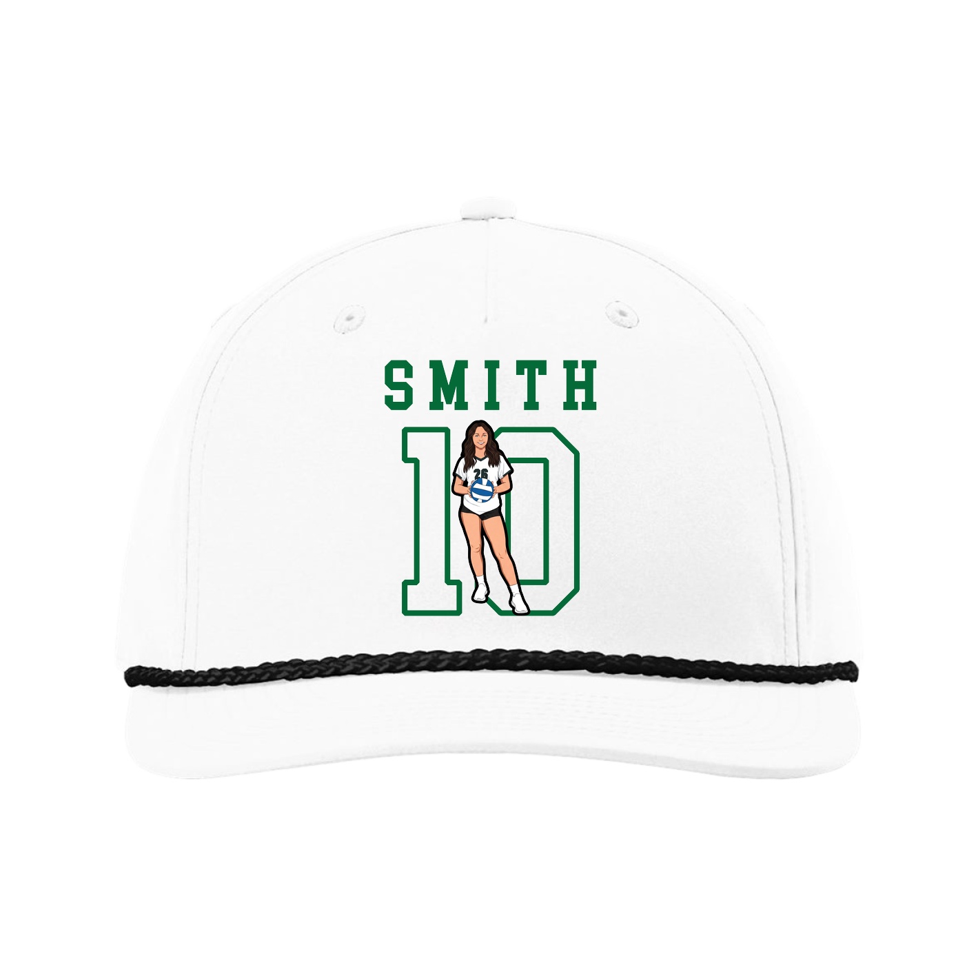 Five-Panel Classic Rope Cap — Shirsey in White