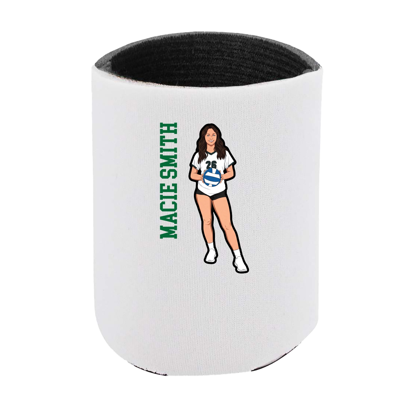 Can Holder — Name Vertical in White