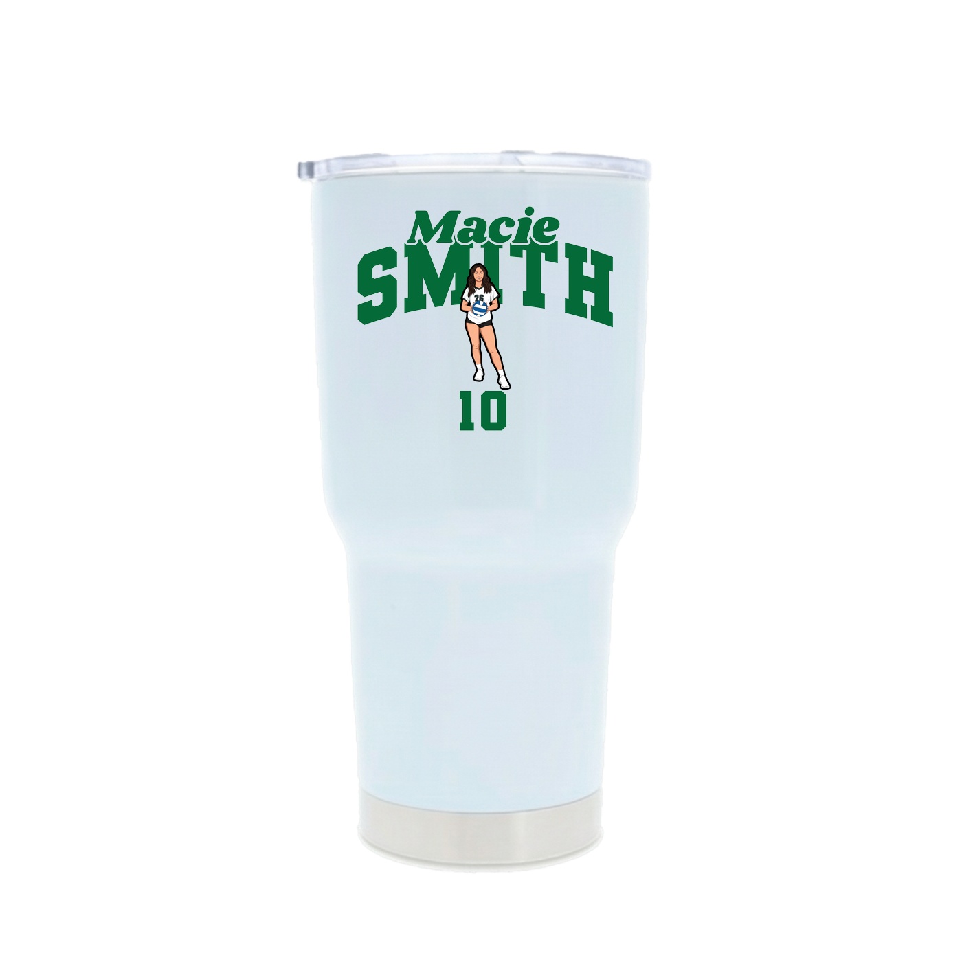 30oz Stainless Steel Tumbler — Signature Arch in White