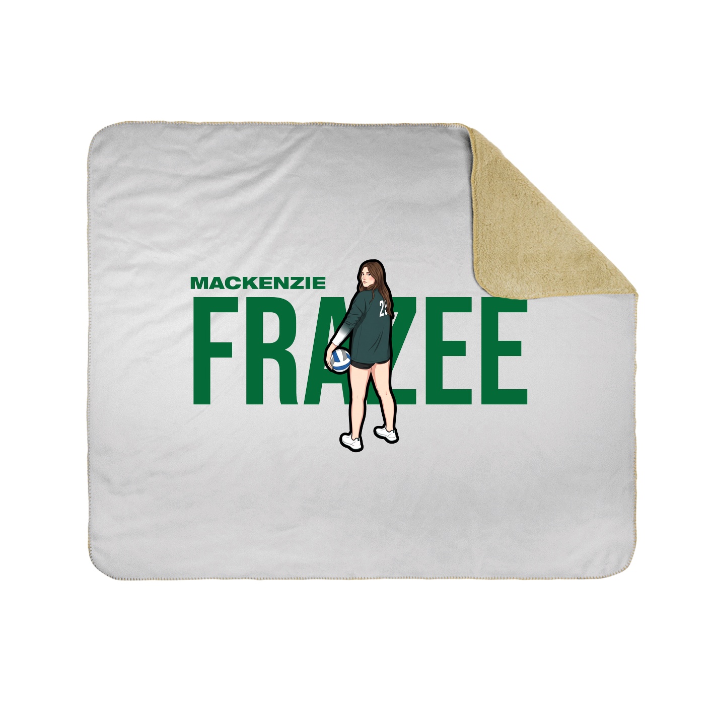 Throw Blanket — Player Name in White