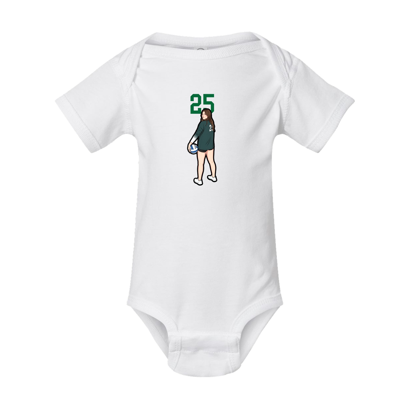 Baby Onesie — Number Top in White