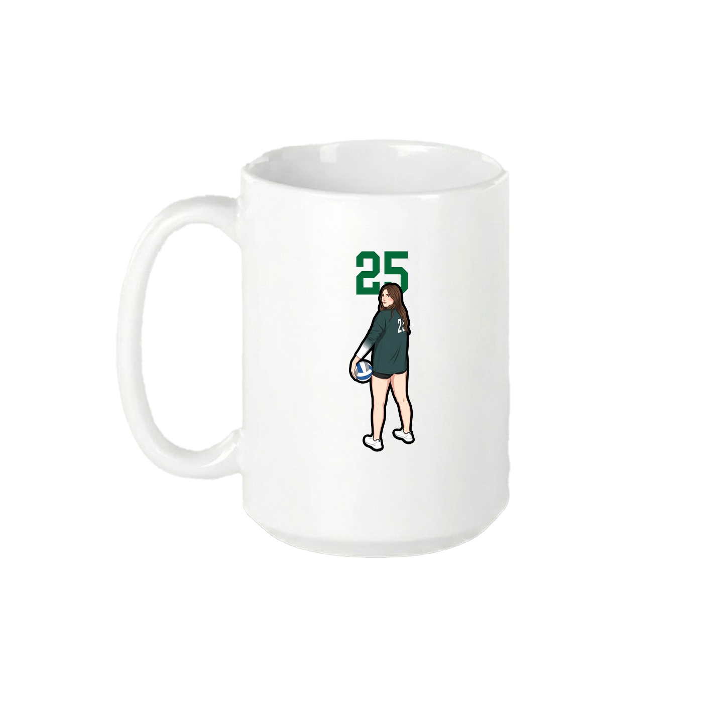 15oz Coffee Mug — Number Top in White