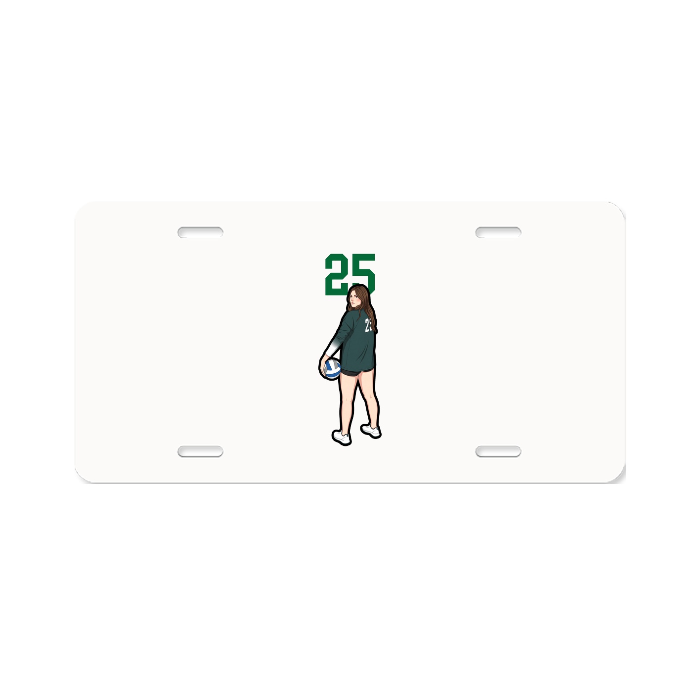 License Plate — Number Top in Classic