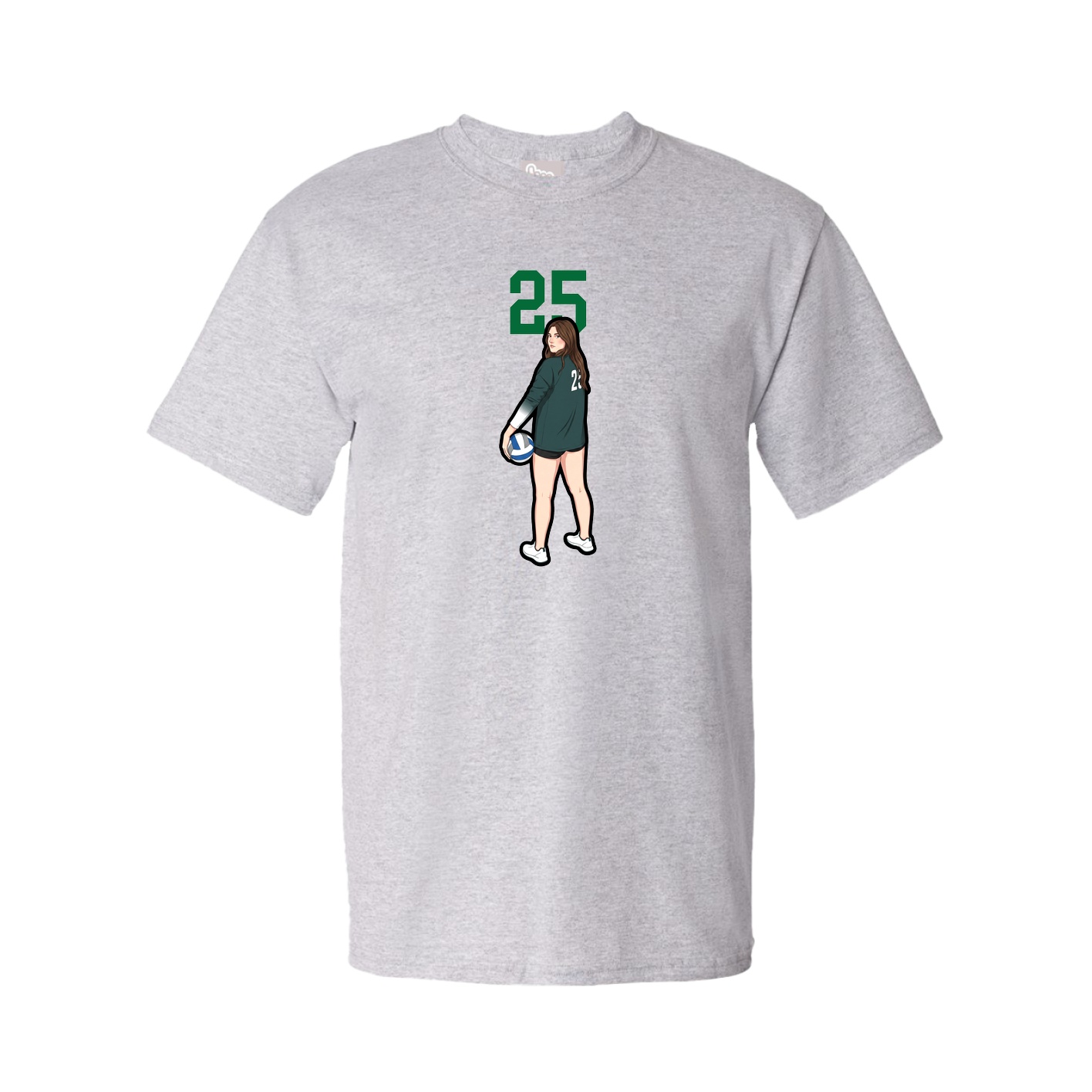 Youth Tee — Number Top in Grey