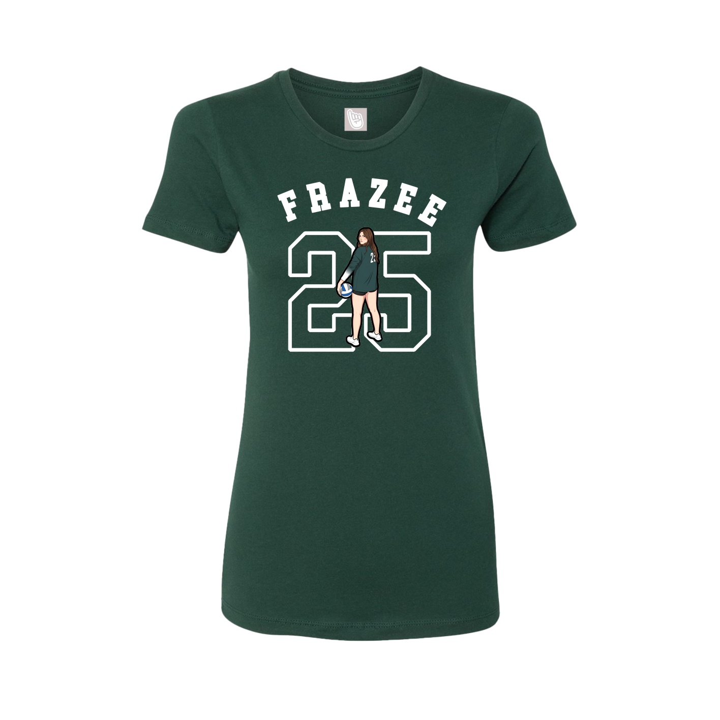 Fitted Women's Tee — Shirsey Arch in Green