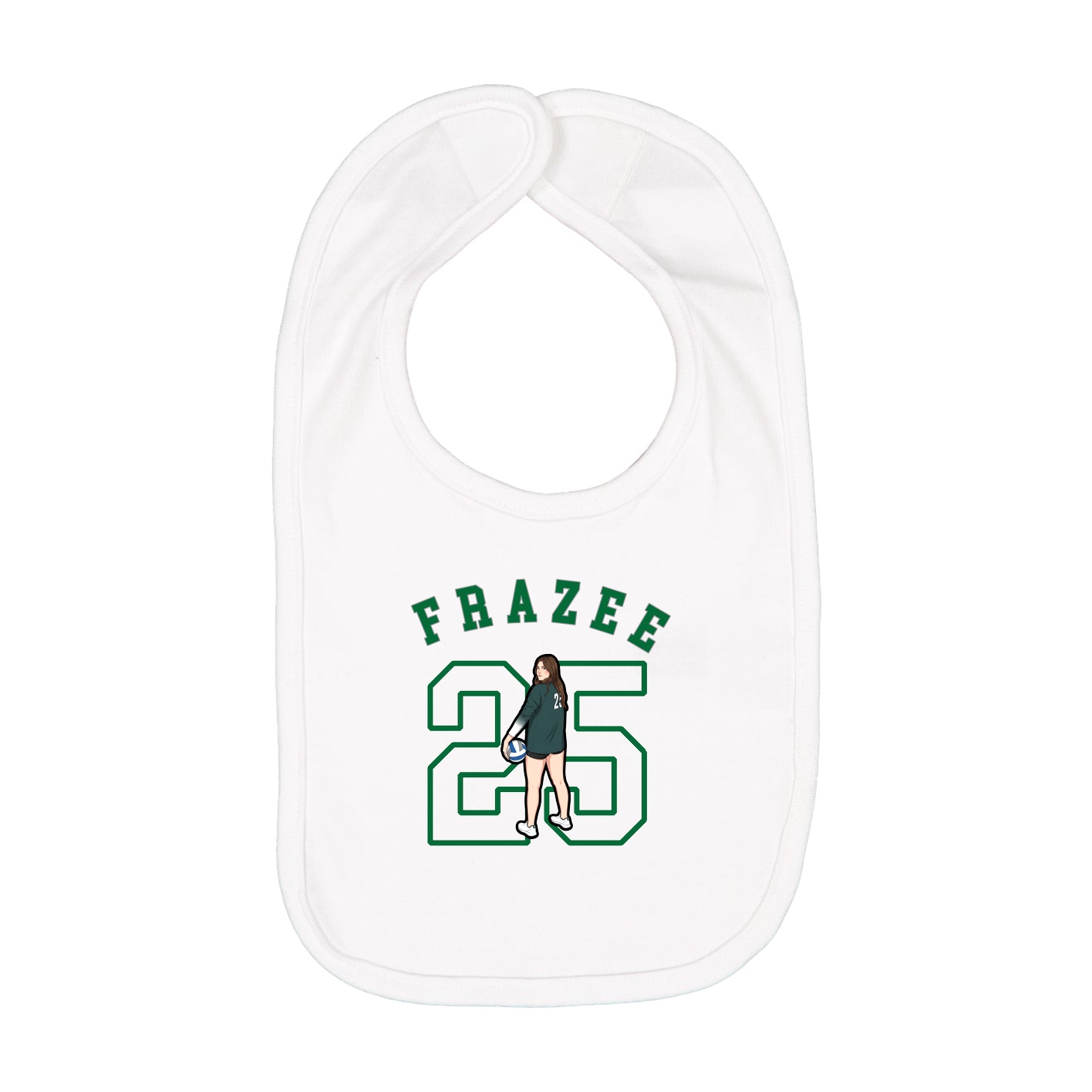 Infant Bib — Shirsey Arch in White