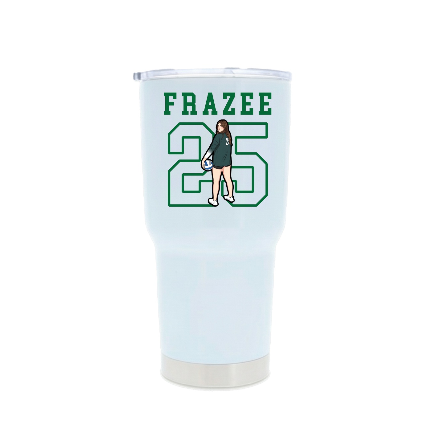 30oz Stainless Steel Tumbler — Shirsey in White