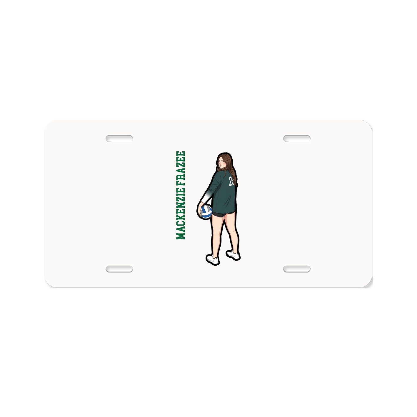 License Plate — Name Vertical in Classic
