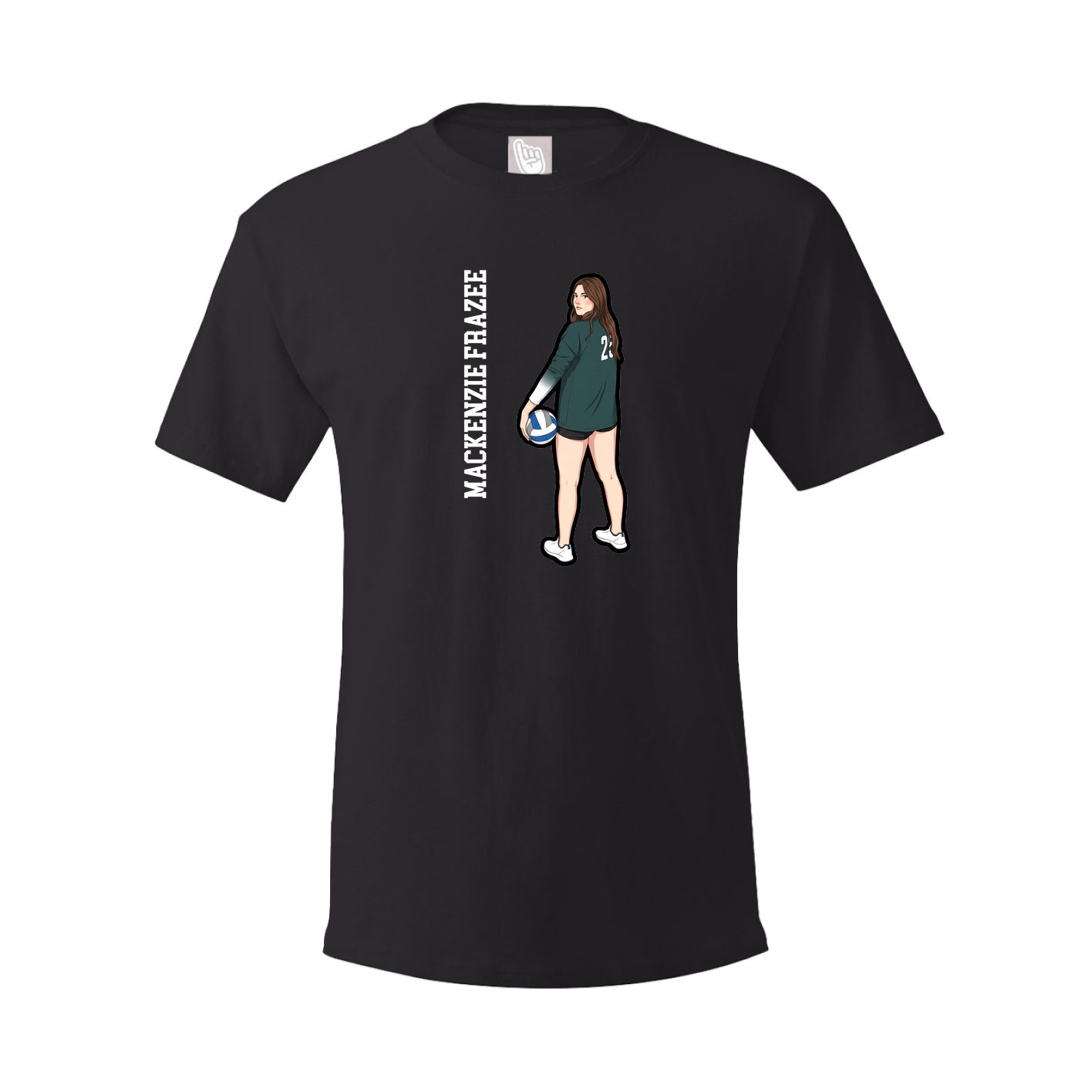 Youth Tee — Name Vertical in Black
