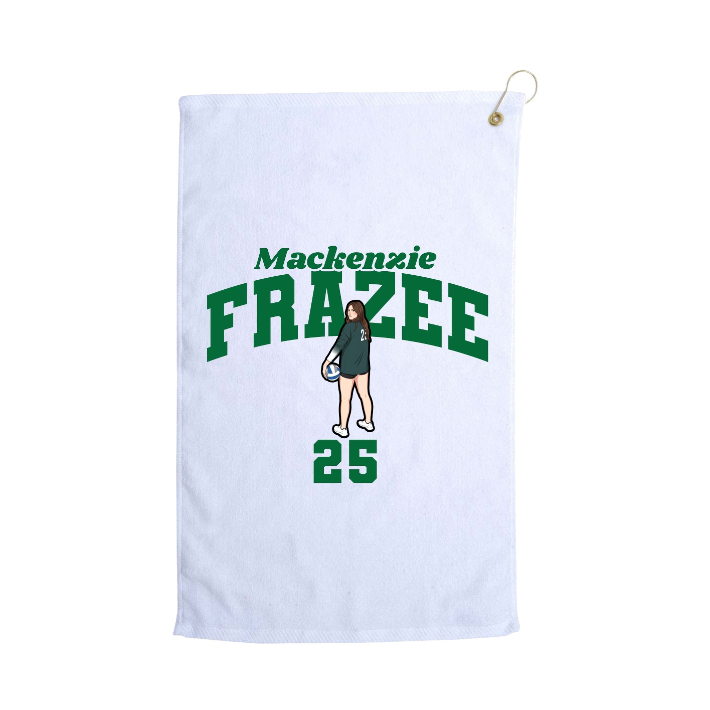Golf Towel — Signature Arch in White