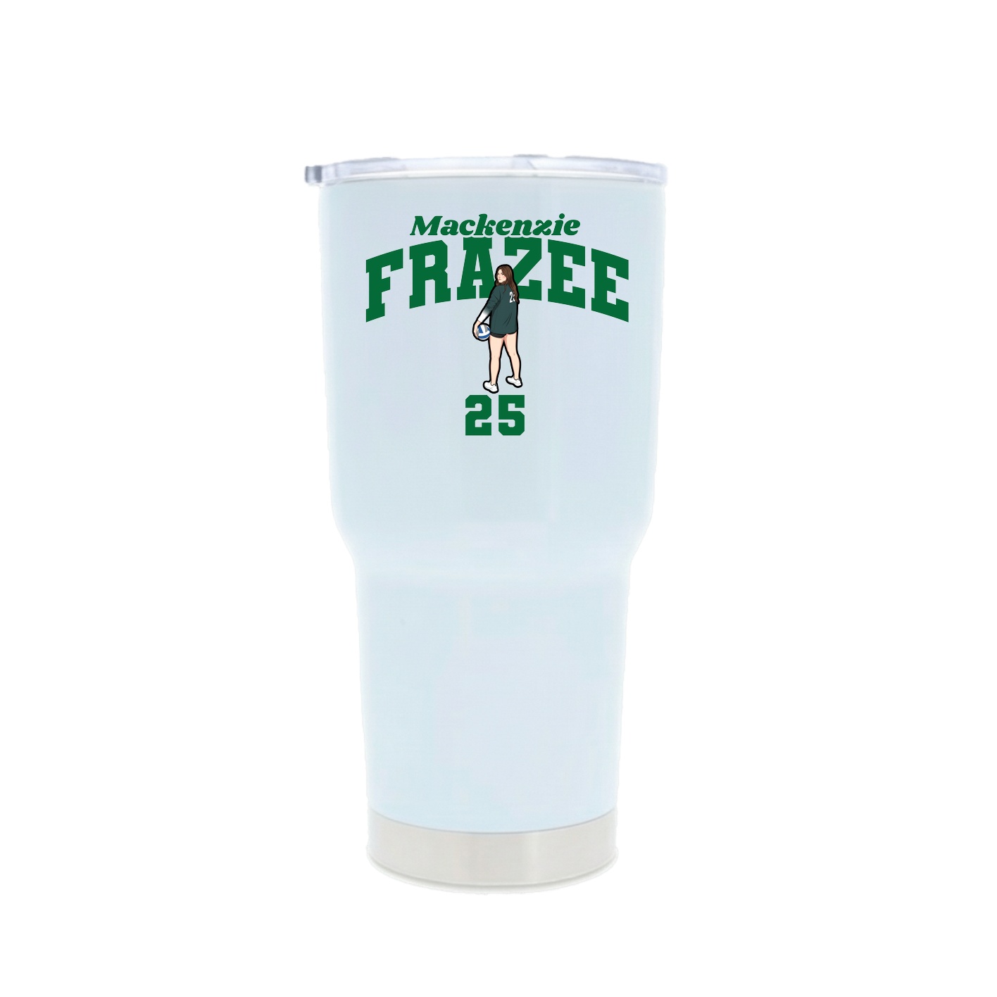 30oz Stainless Steel Tumbler — Signature Arch in White