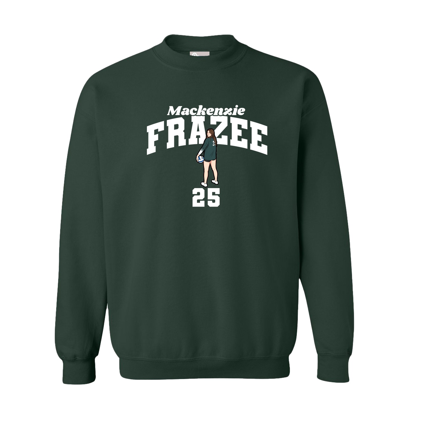 Fleece Crew — Signature Arch in Green