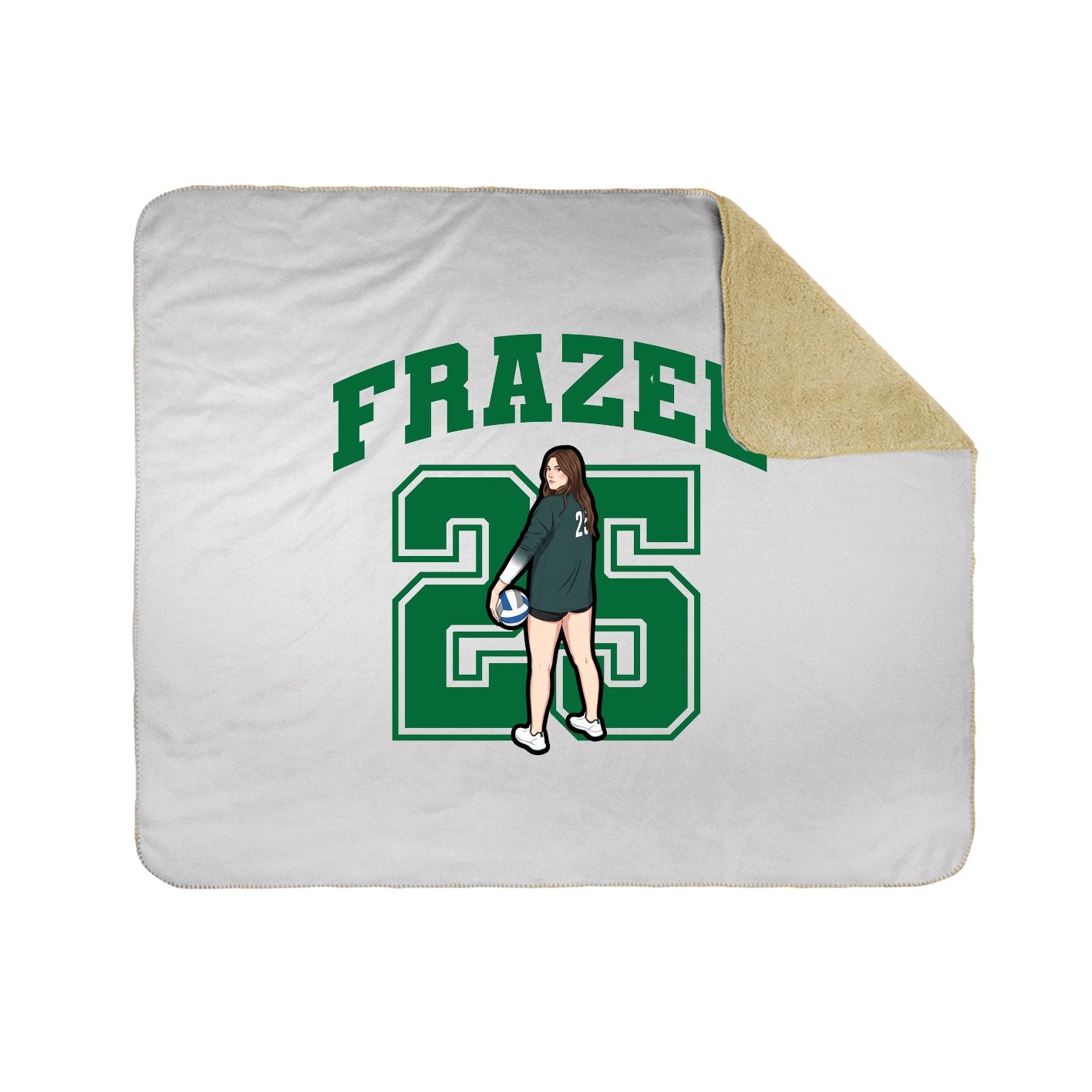 Throw Blanket — Number in White