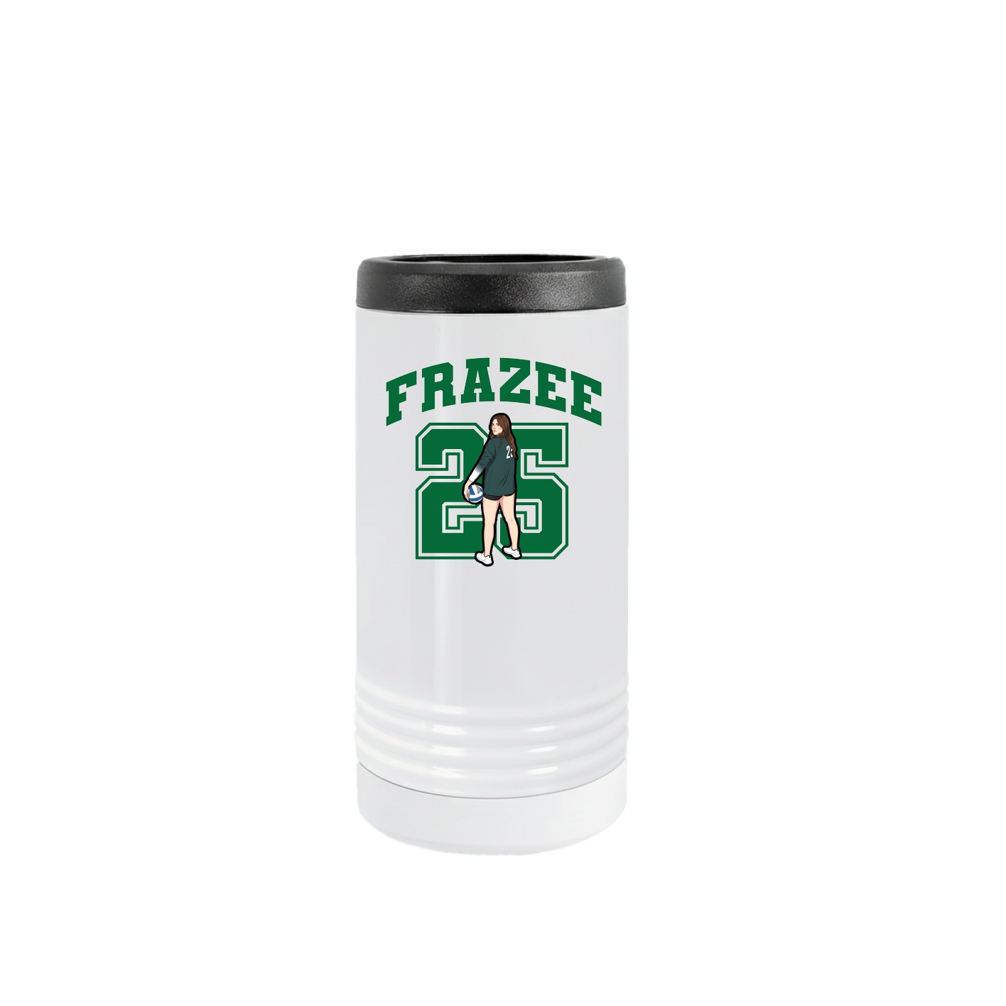Slim Beverage Holder — Number in White