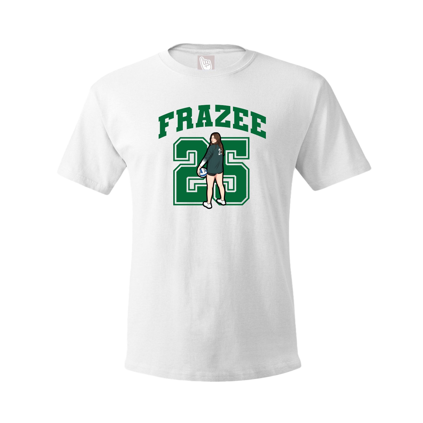 Youth Tee — Number in White