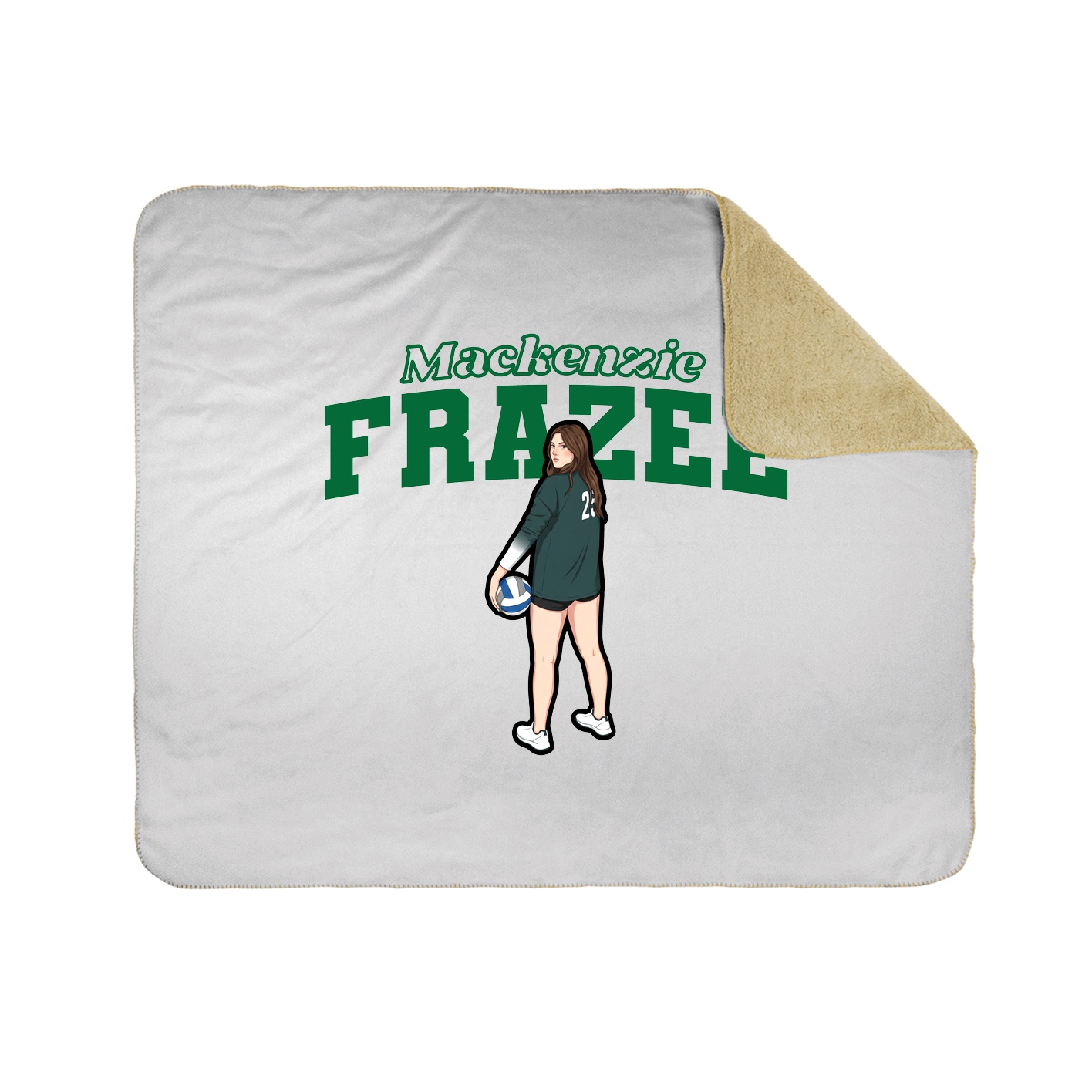 Throw Blanket — Name Arch in White