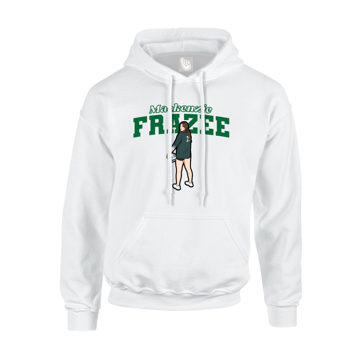 Hoodie — Name Arch in White