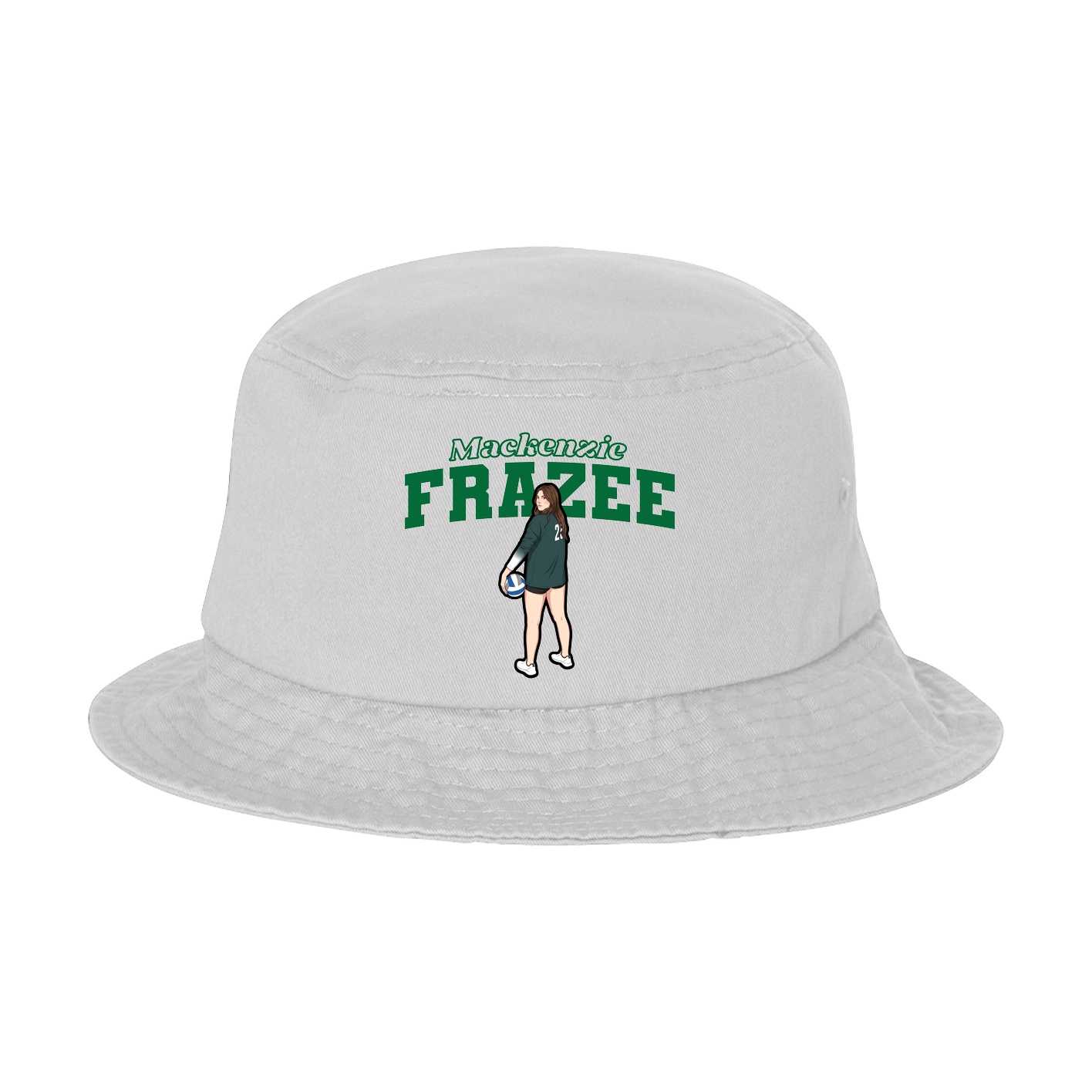 Bucket Cap — Name Arch in White