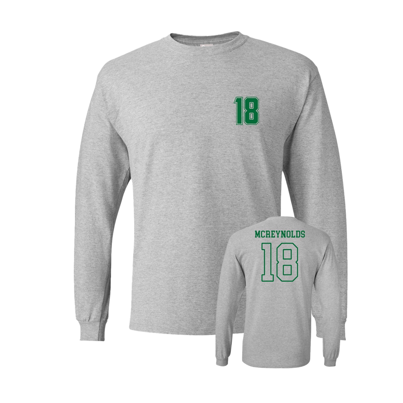 Long Sleeve Tee — Chest Back in Grey