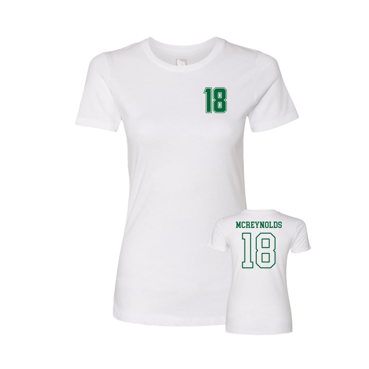 Womens Tee — Chest Back in White