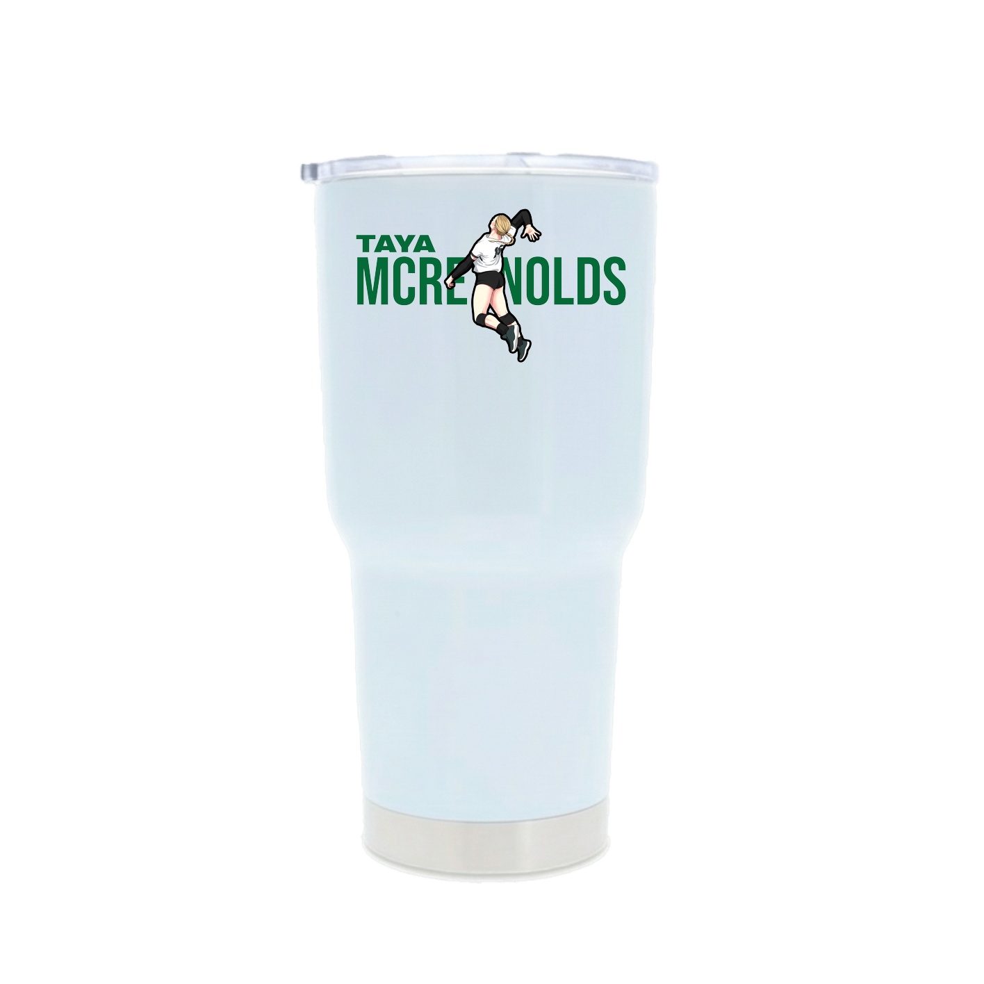 30oz Stainless Steel Tumbler — Player Name in White