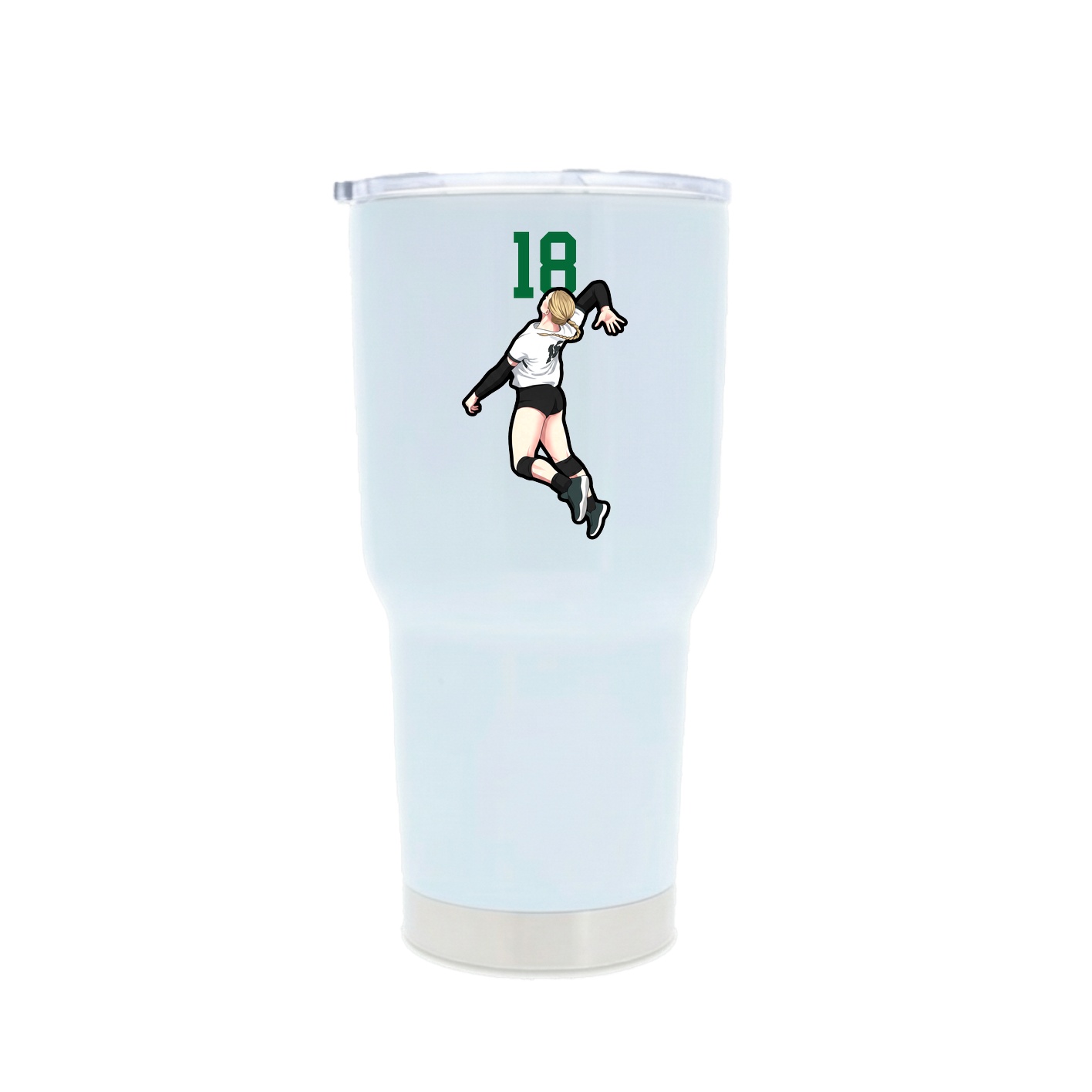30oz Stainless Steel Tumbler — Number Top in White