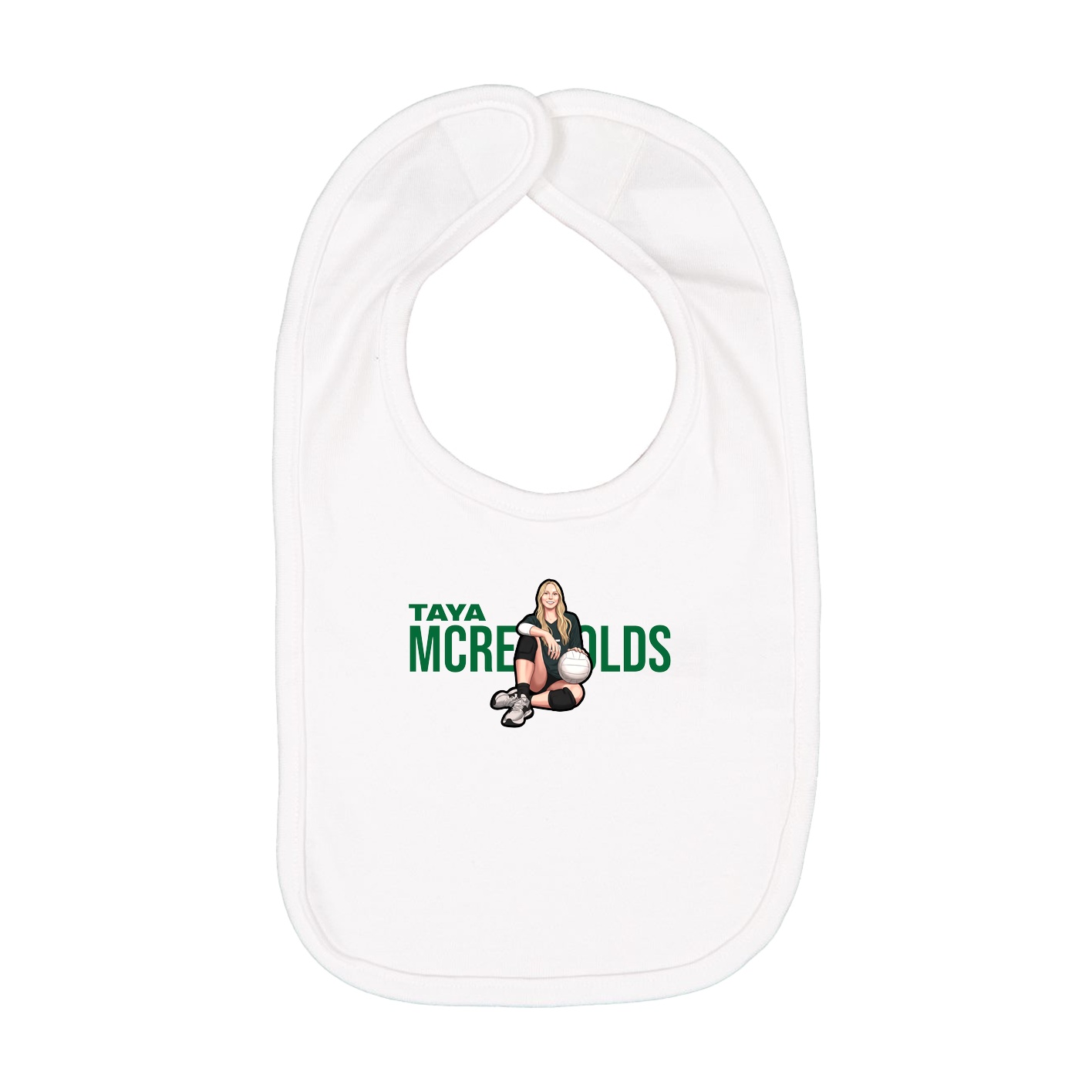 Infant Bib — Player Name in White