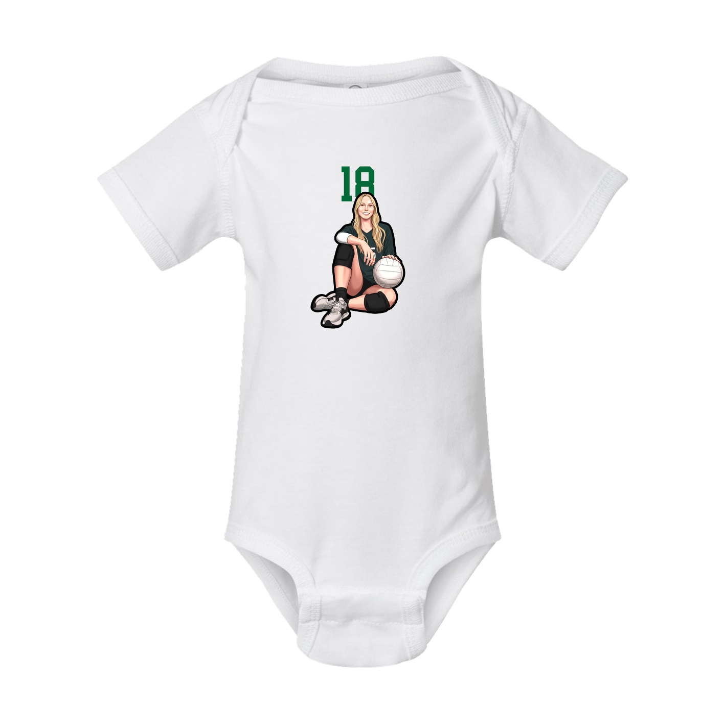 Baby Onesie — Number Top in White