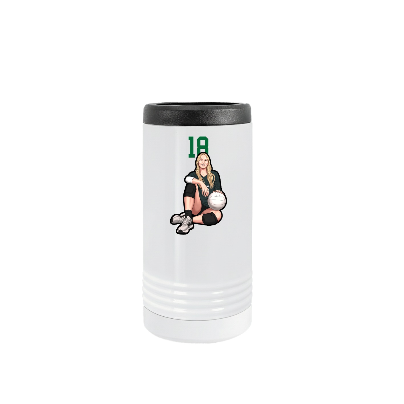 Slim Beverage Holder — Number Top in White
